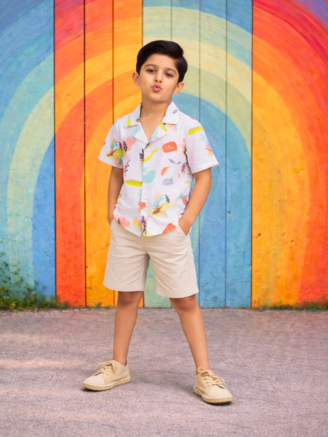 Charlie Cotton Shirt - Abstract