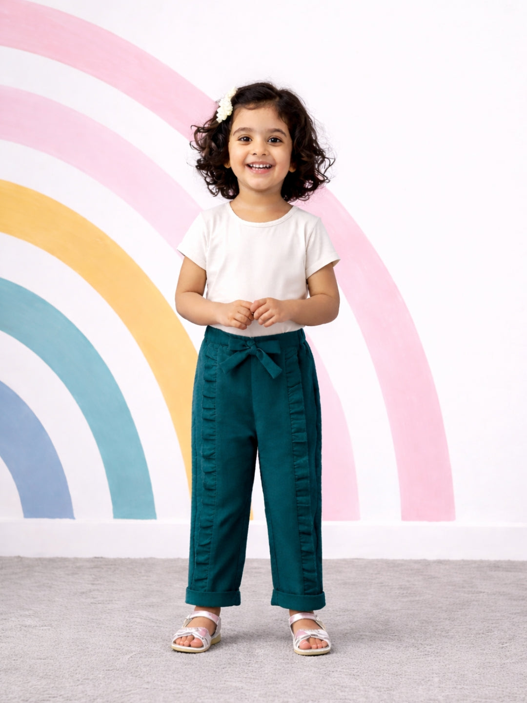 Ella Frills Pants - Teal