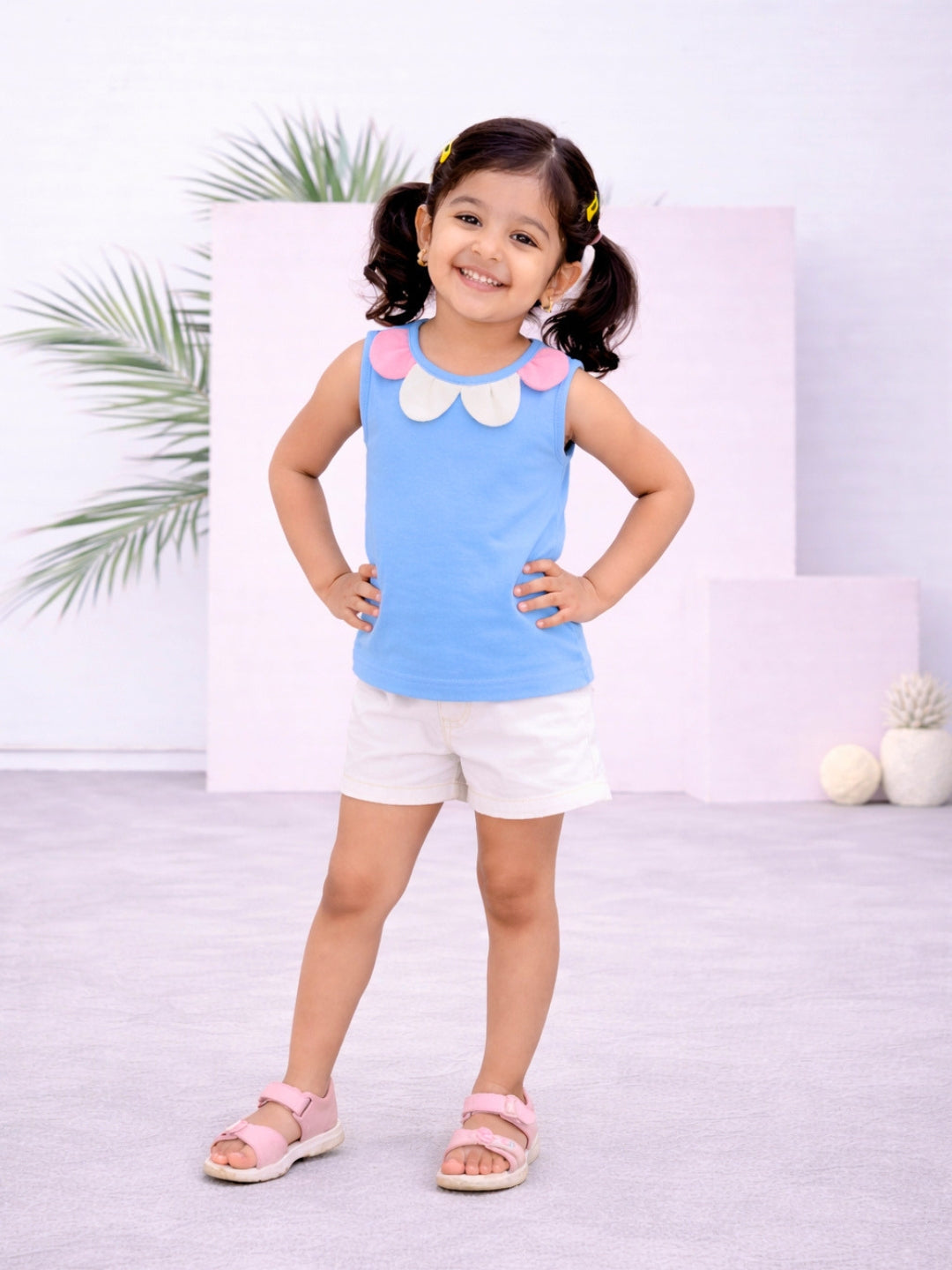 Flower Blossom Top - Baby Blue