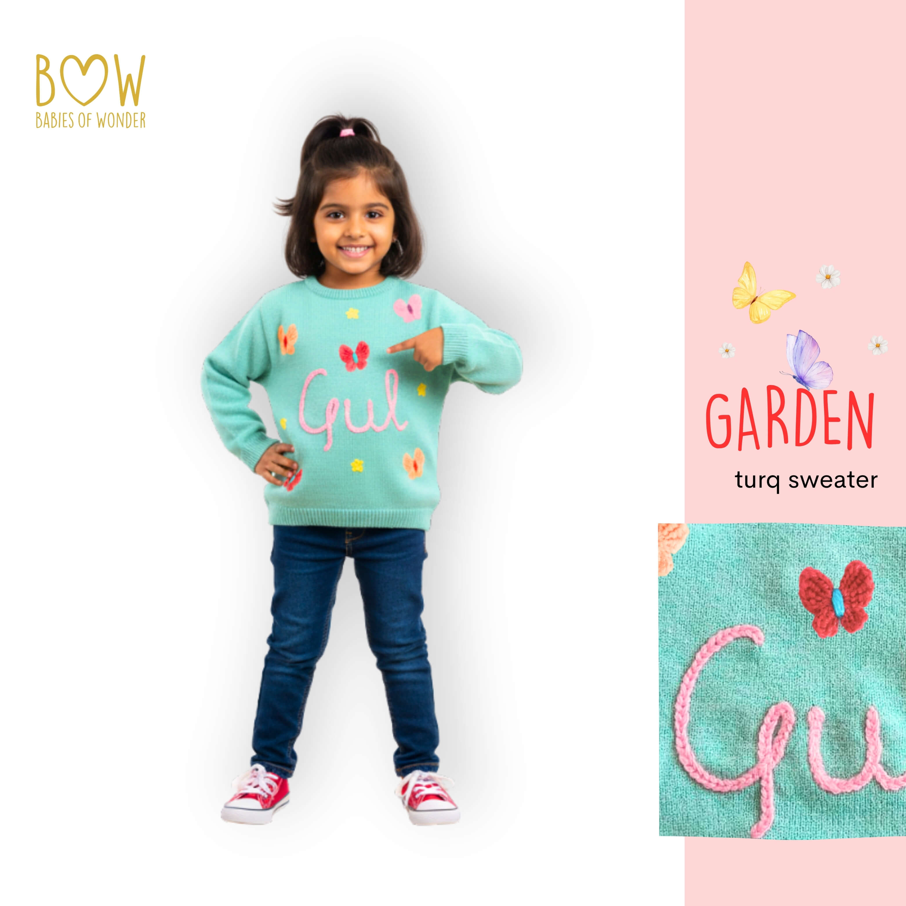 Girls Customised garden Sweater