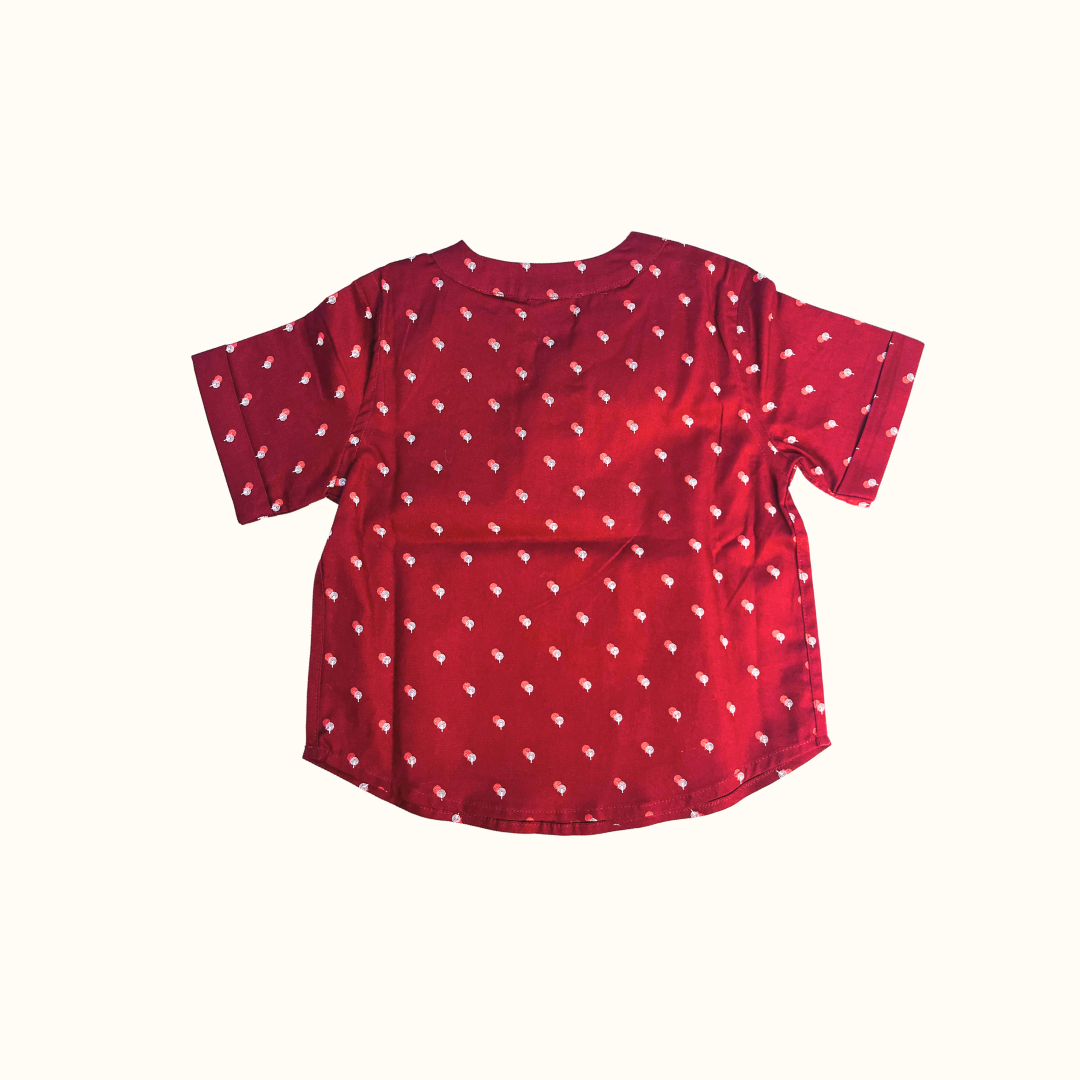 Cotton Knotty Kurta - Maroon