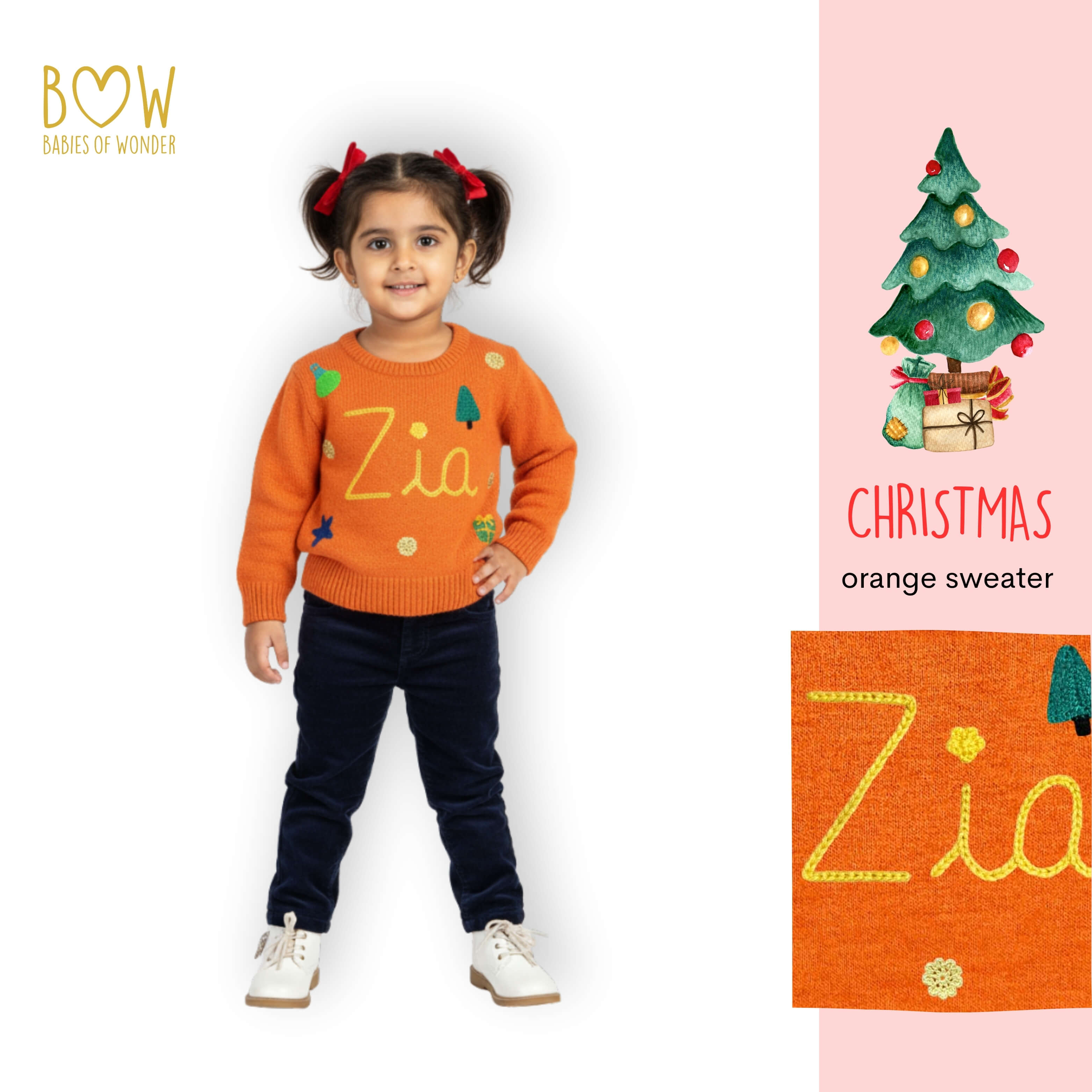 Girls Customised Christmas Sweater