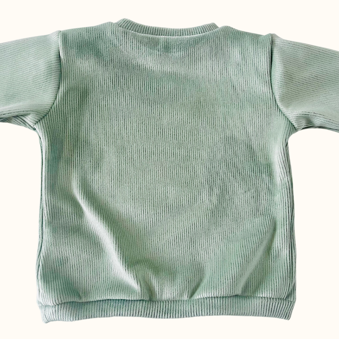 Cosy Corduroy Sweatshirt - Sage Green