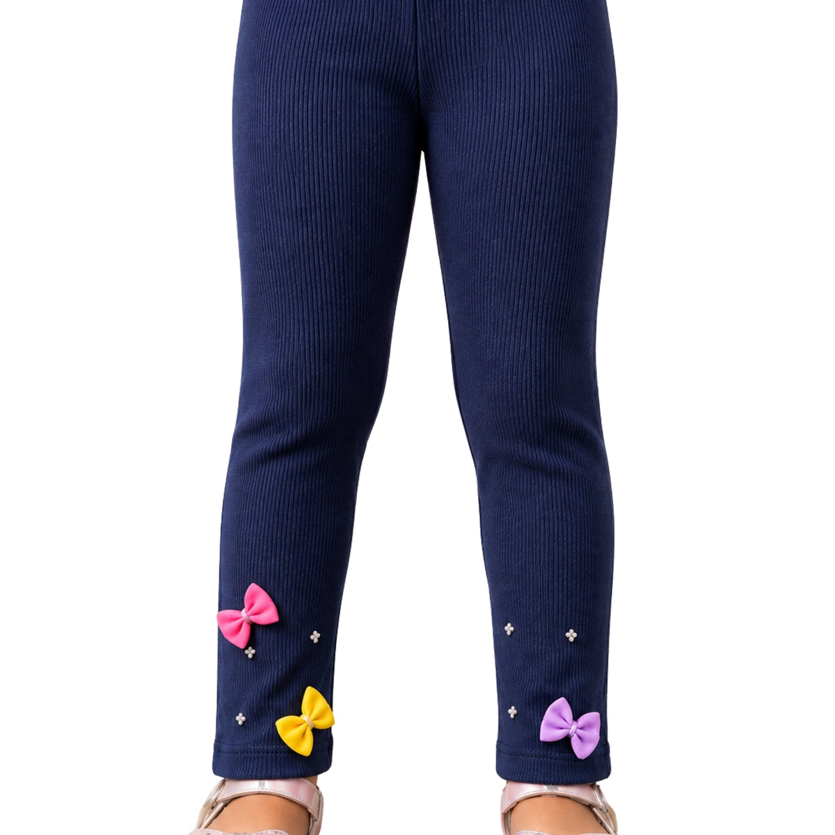 Bows Corduroy Legging - Navy