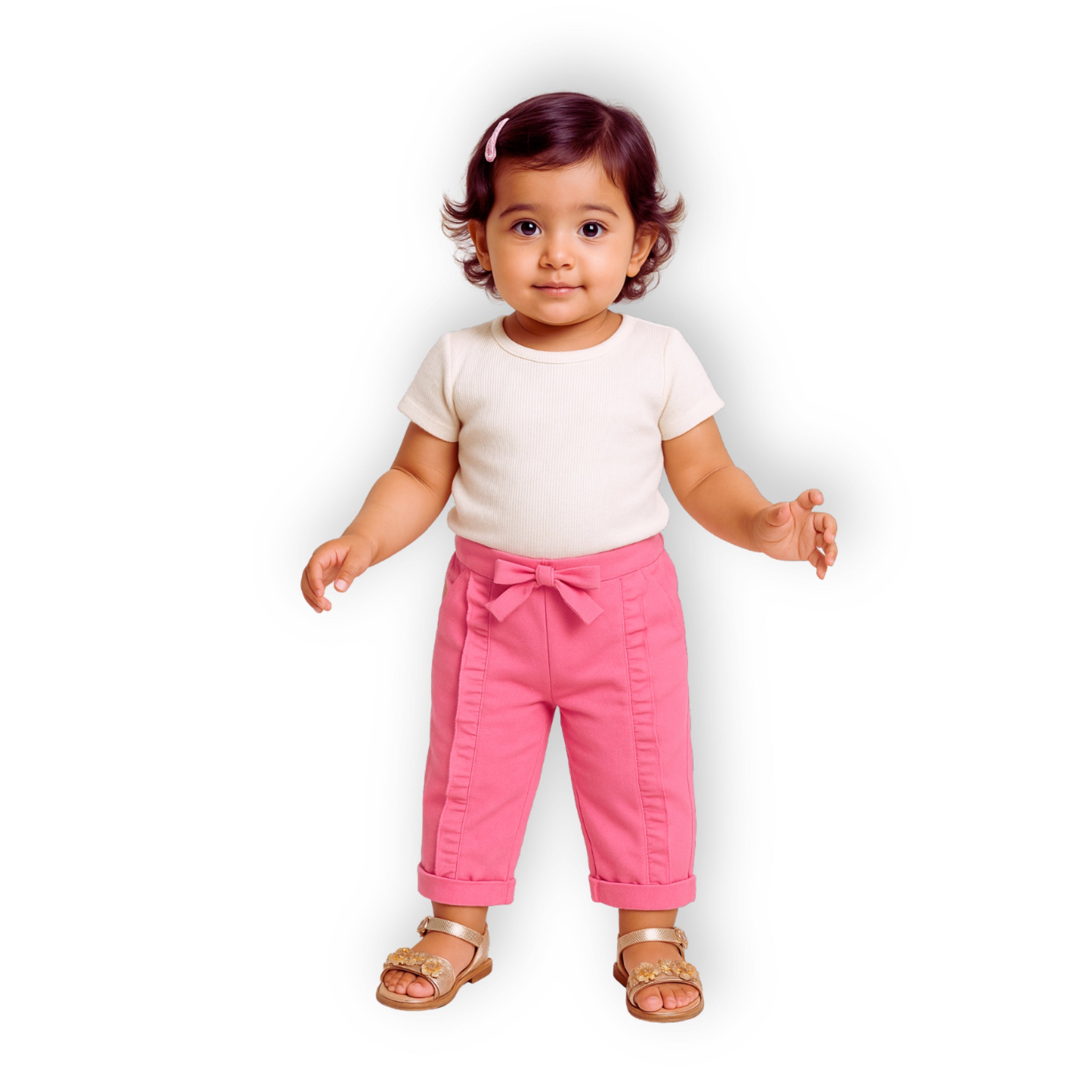 Ella Frills Pants - Barbie Pink