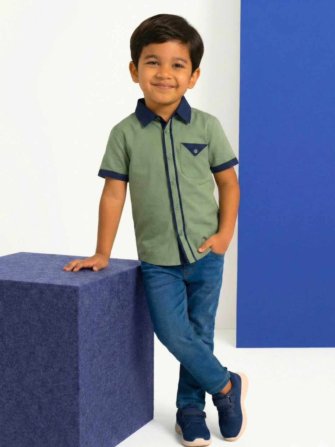 Piper Cotton Shirt - Olive