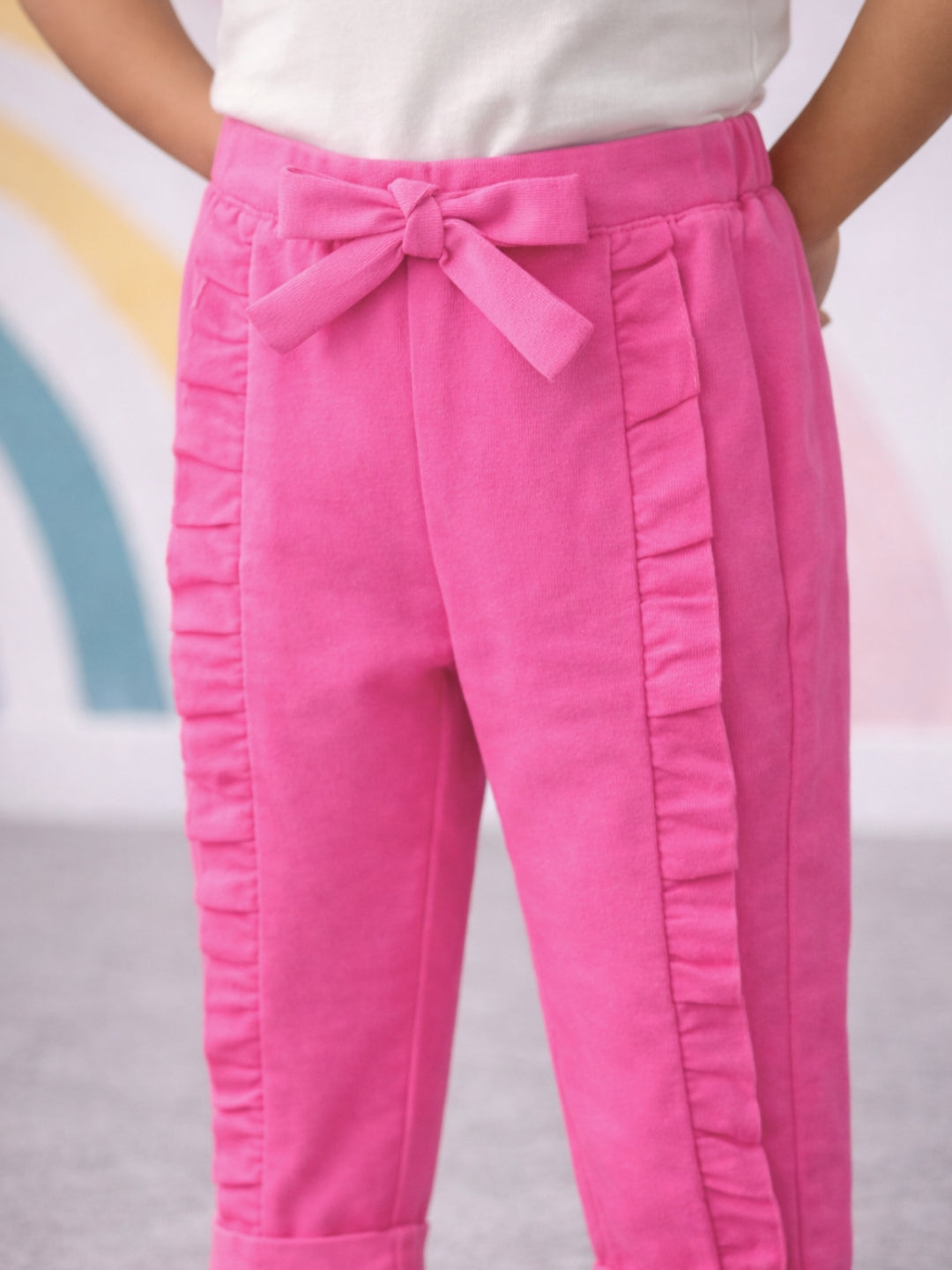 Ella Frills Pants - Barbie Pink