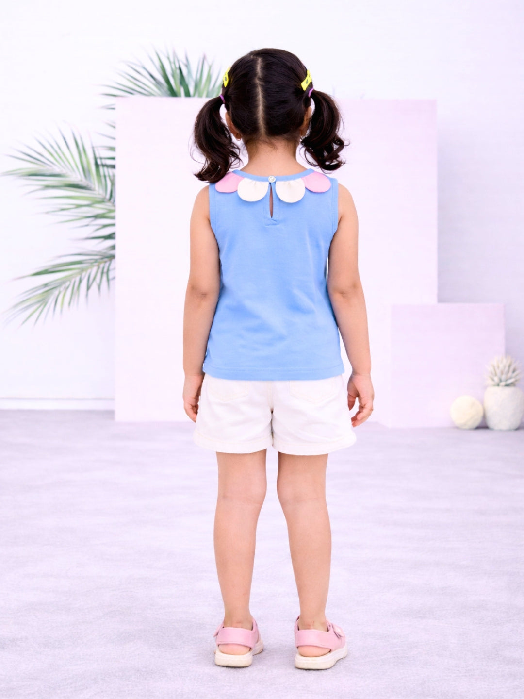 Flower Blossom Top - Baby Blue
