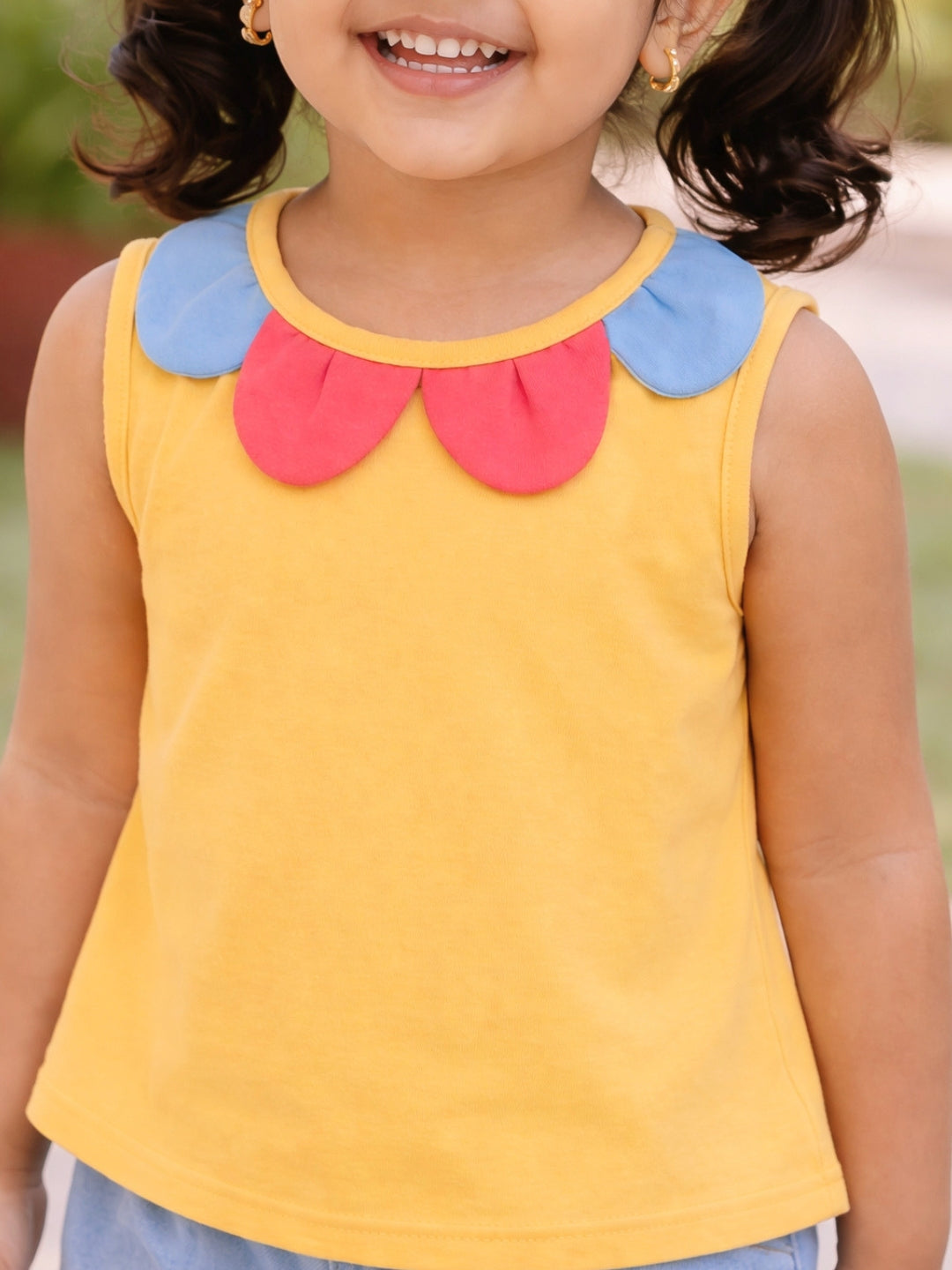 Flower Blossom Top - Yellow
