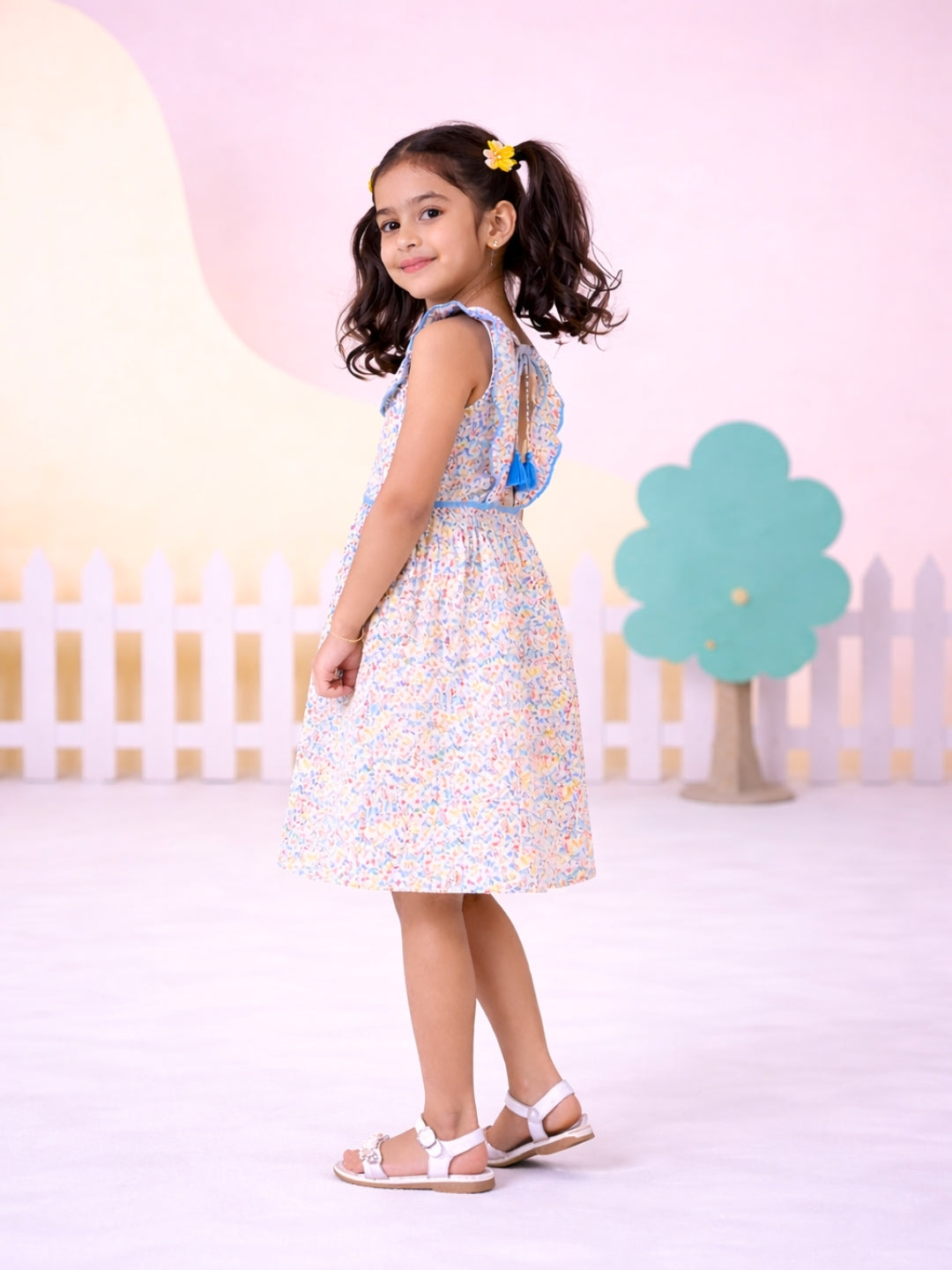 Soft Tassel Dress - Blue