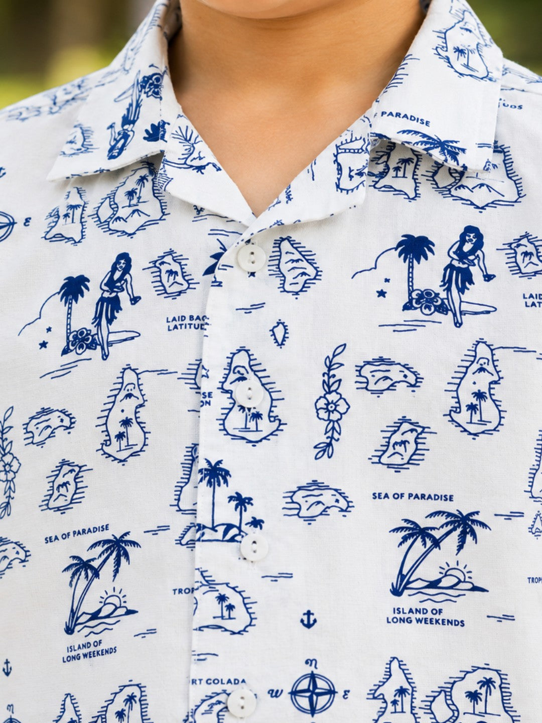 Charlie Cotton Shirt - Island