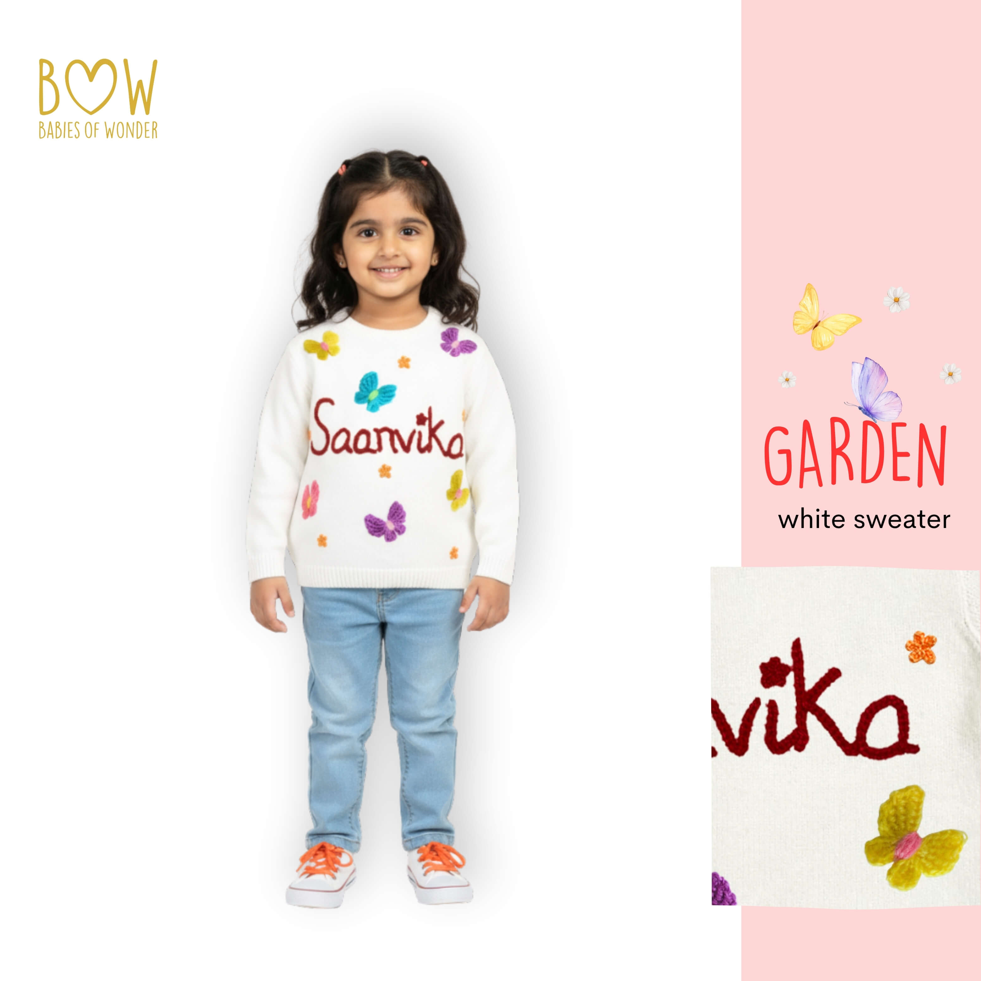 Girls Customised garden Sweater