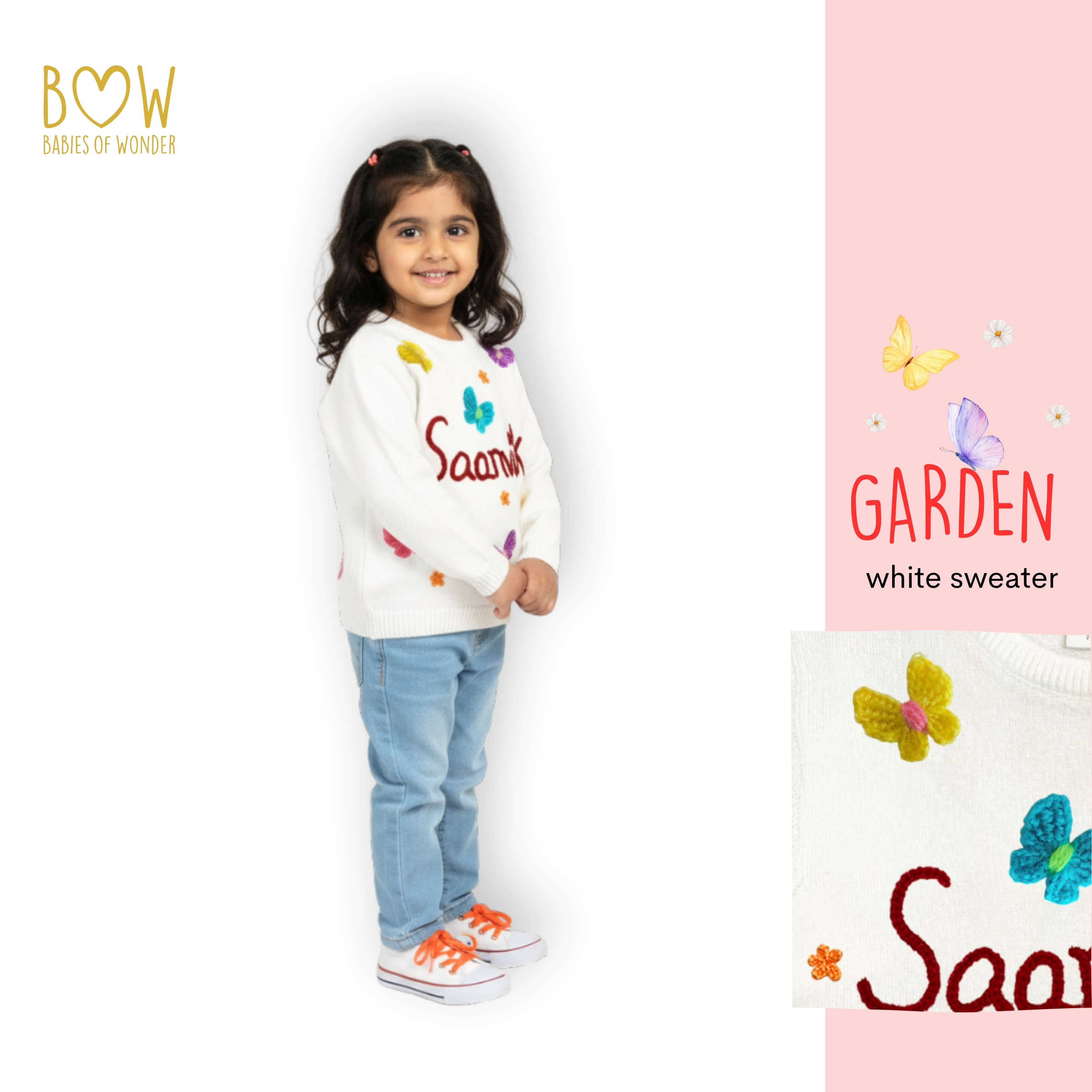 Girls Customised garden Sweater