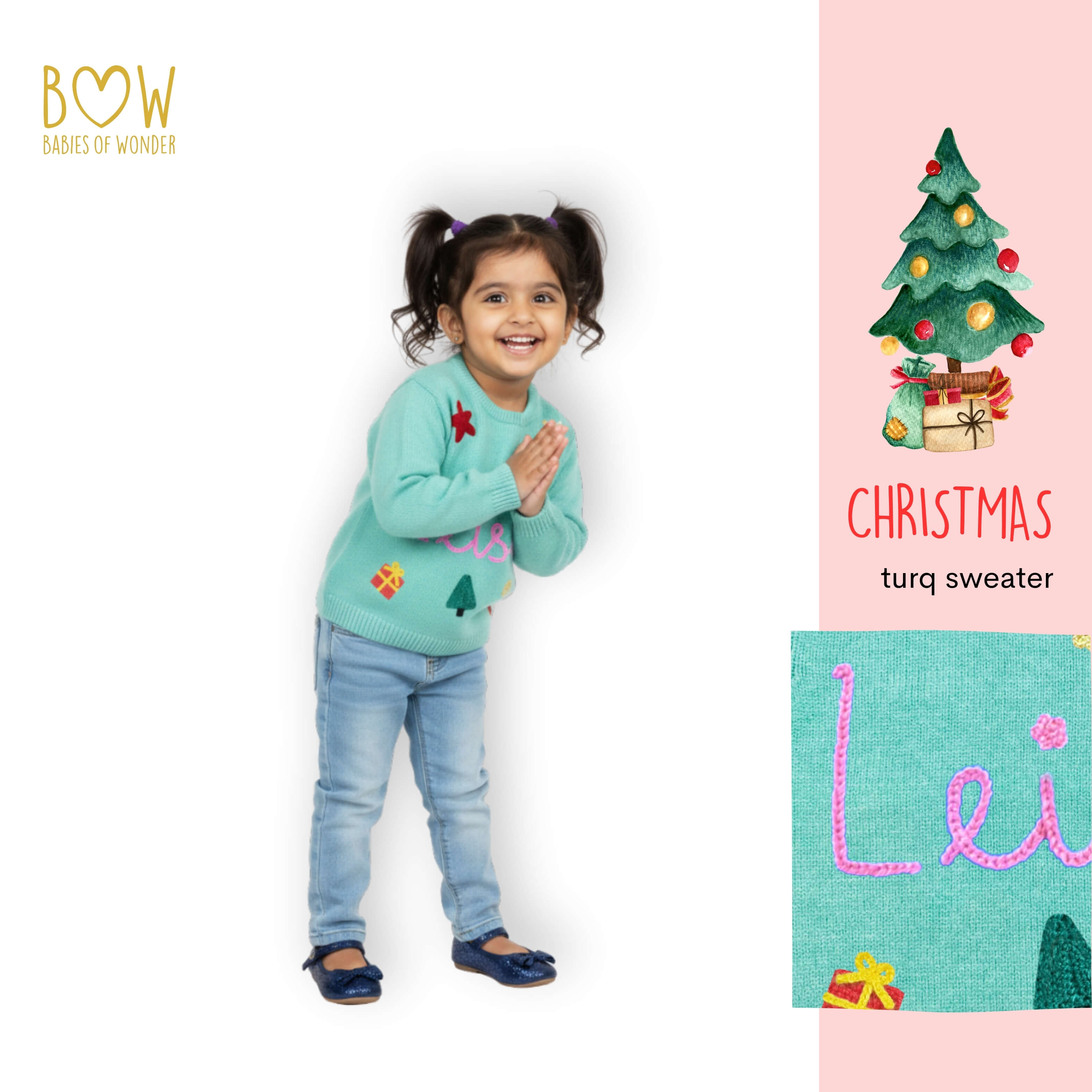 Girls Customised Christmas Sweater