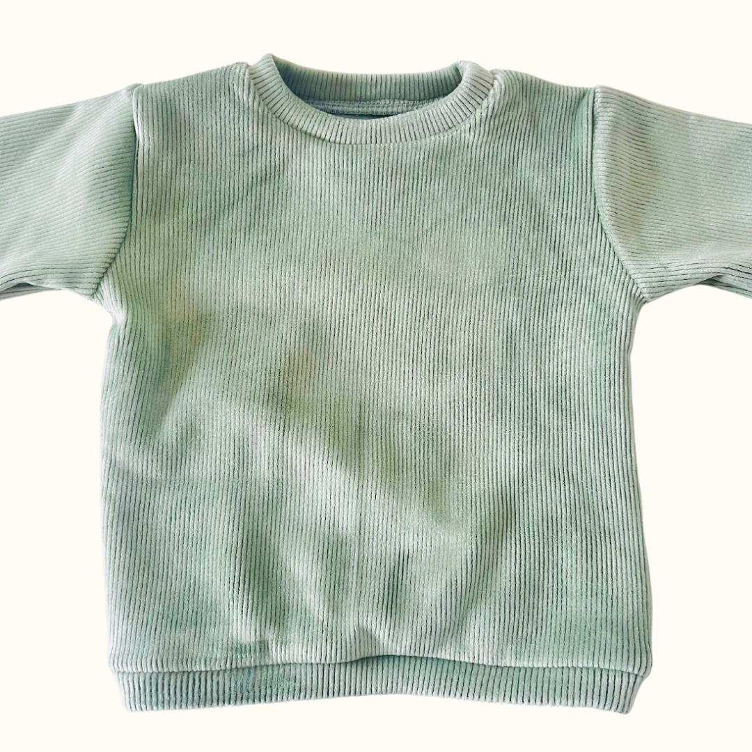 Cosy Corduroy Sweatshirt - Sage Green