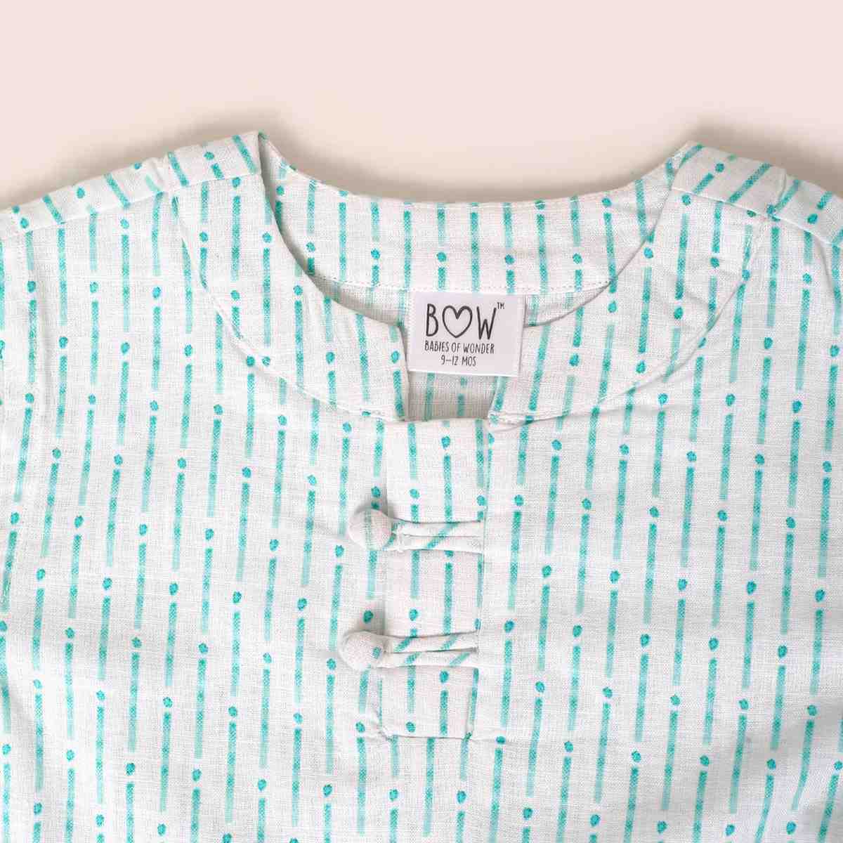 Cotton Knotty Kurta - White