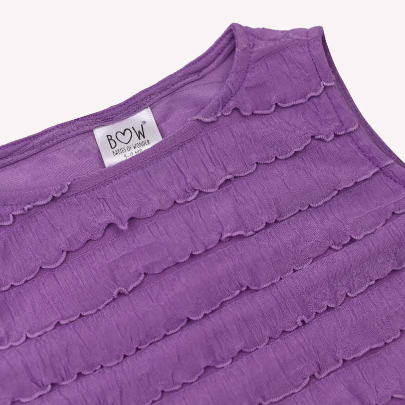 Purple Sarah Top + Beige Ella Pant
