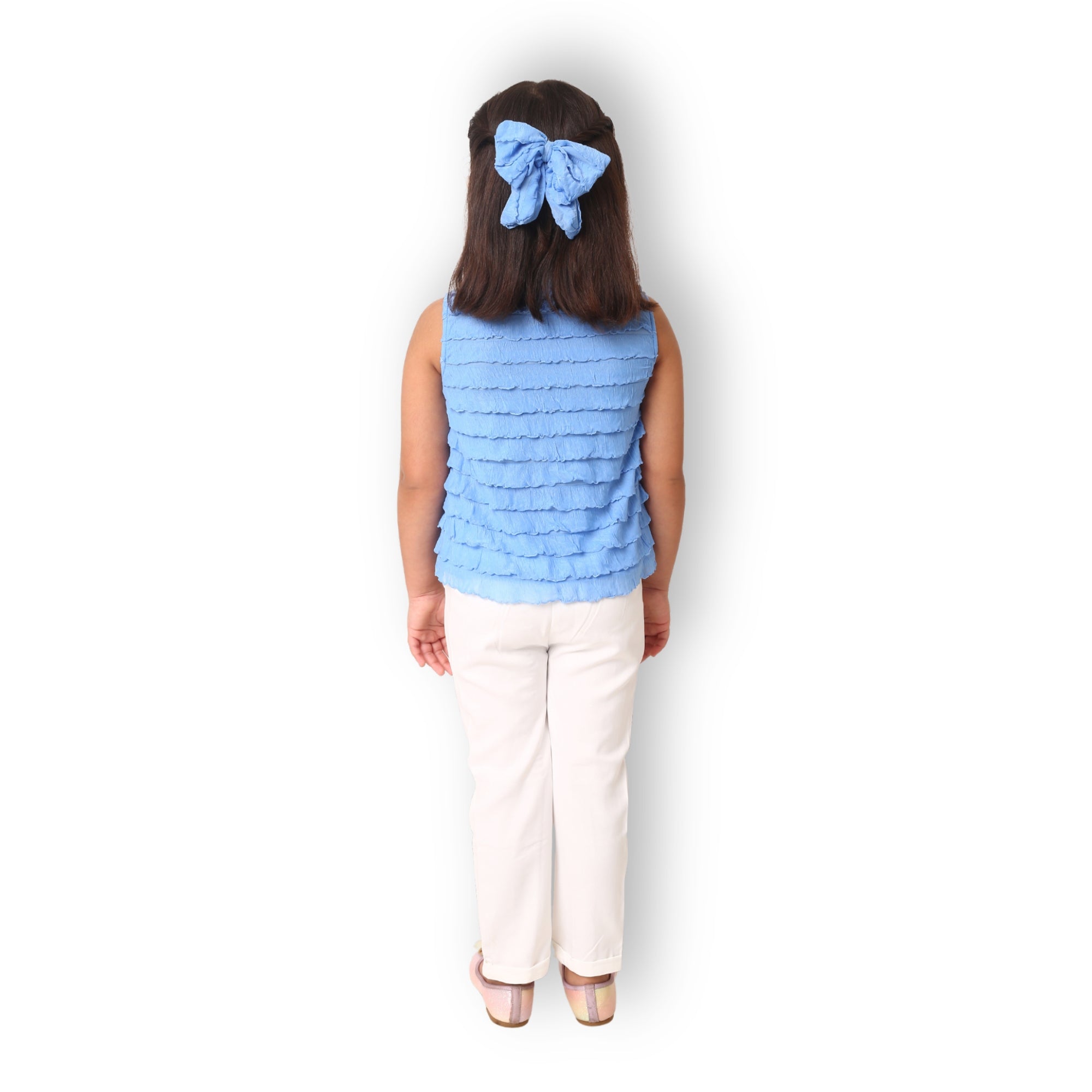 Ella Frills Pants - White