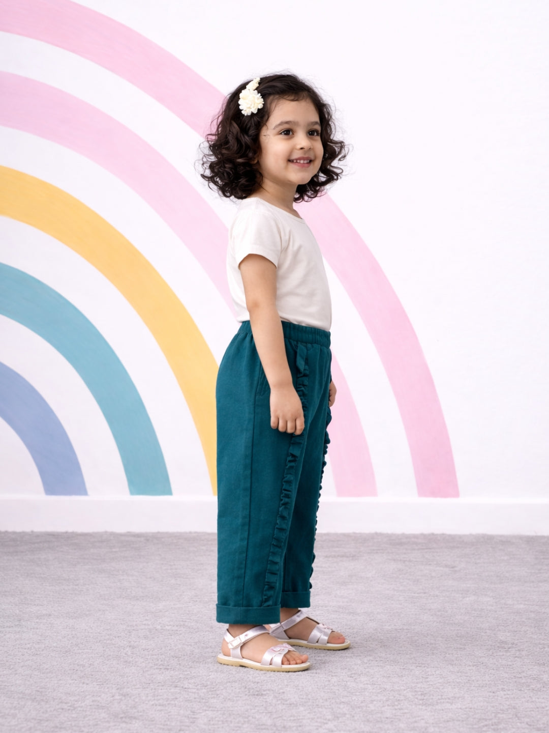 Ella Frills Pants - Teal