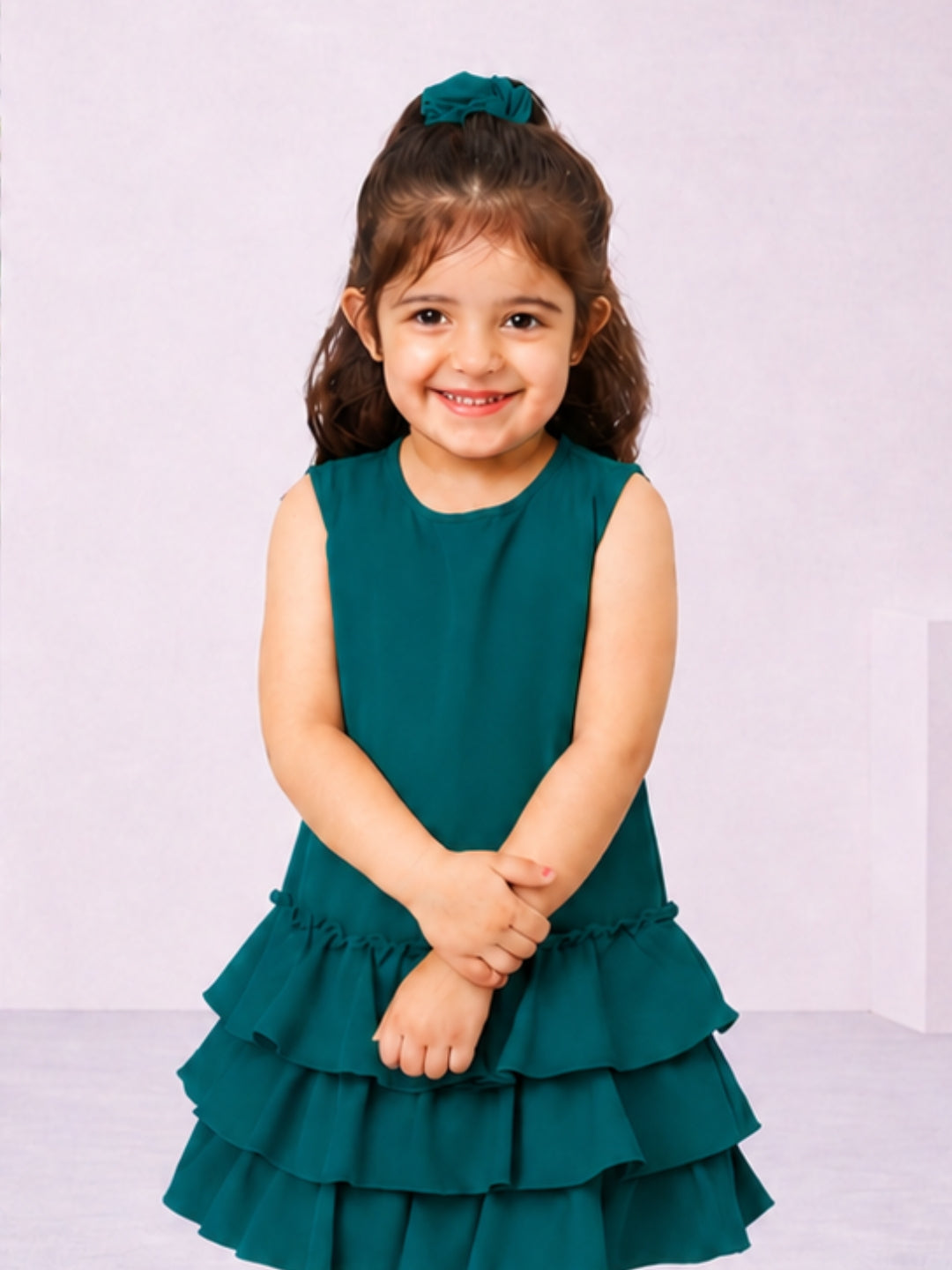 Ruffles Pixie Dress - Teal