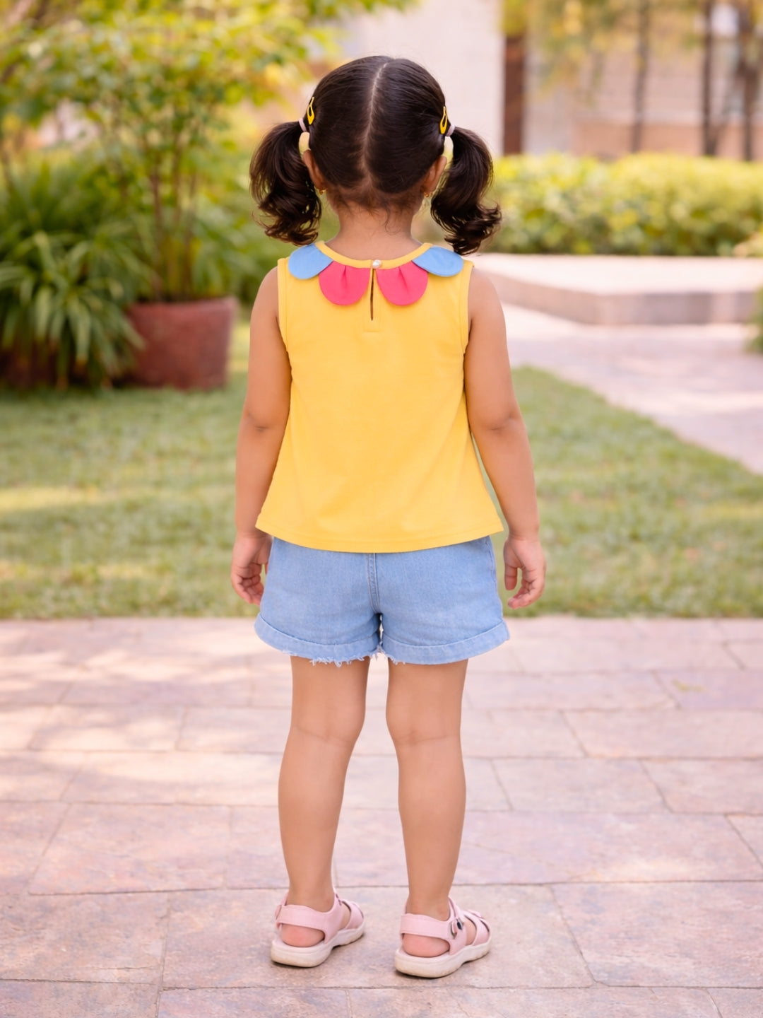 Flower Blossom Top - Yellow