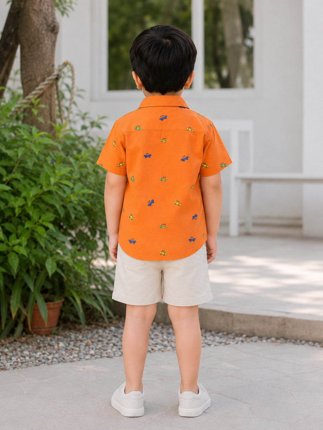 Charlie Cotton Shirt - Orange