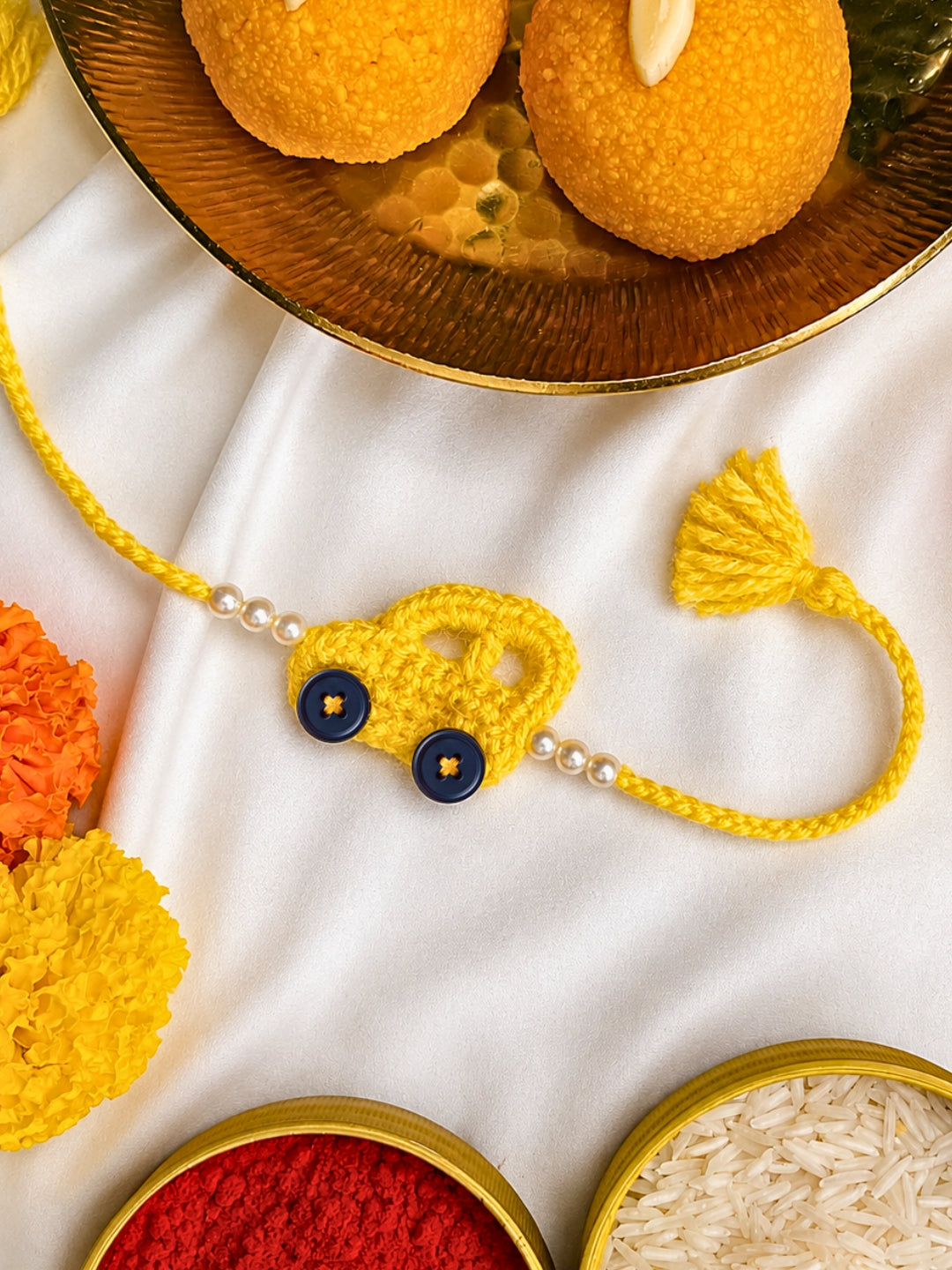Car Rakhi - Yellow