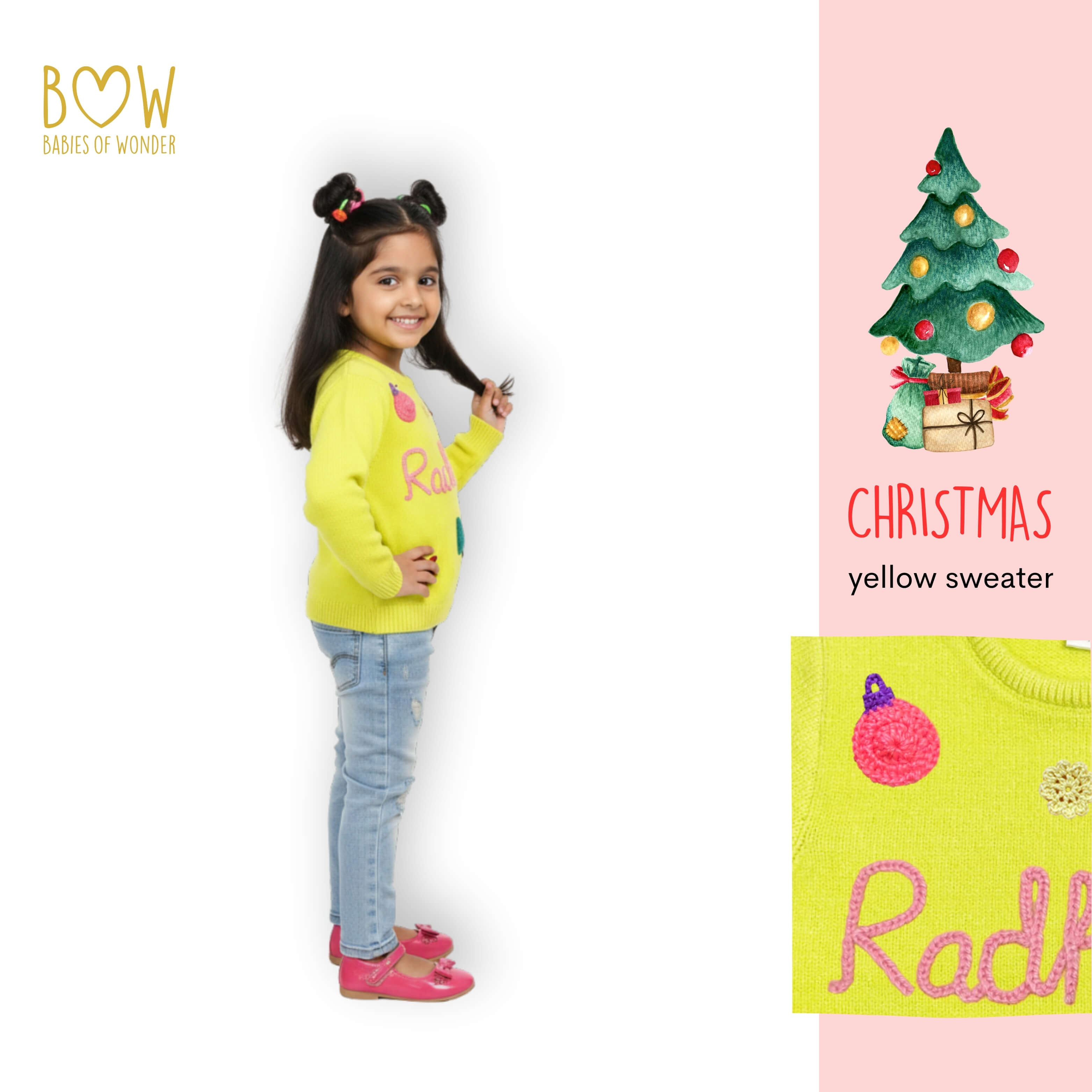 Girls Customised Christmas Sweater