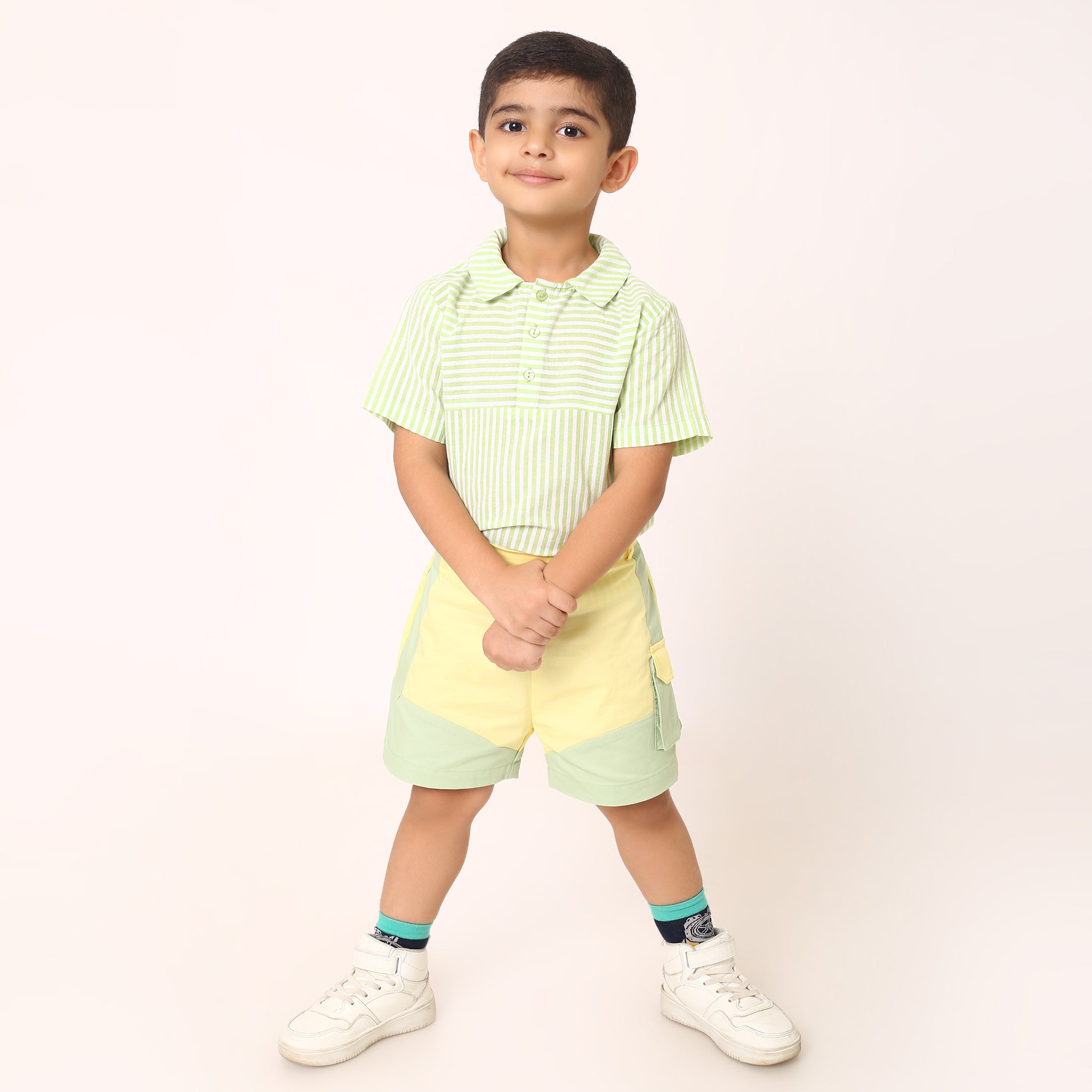 Green Chuck Top + Yellow Chase Shorts