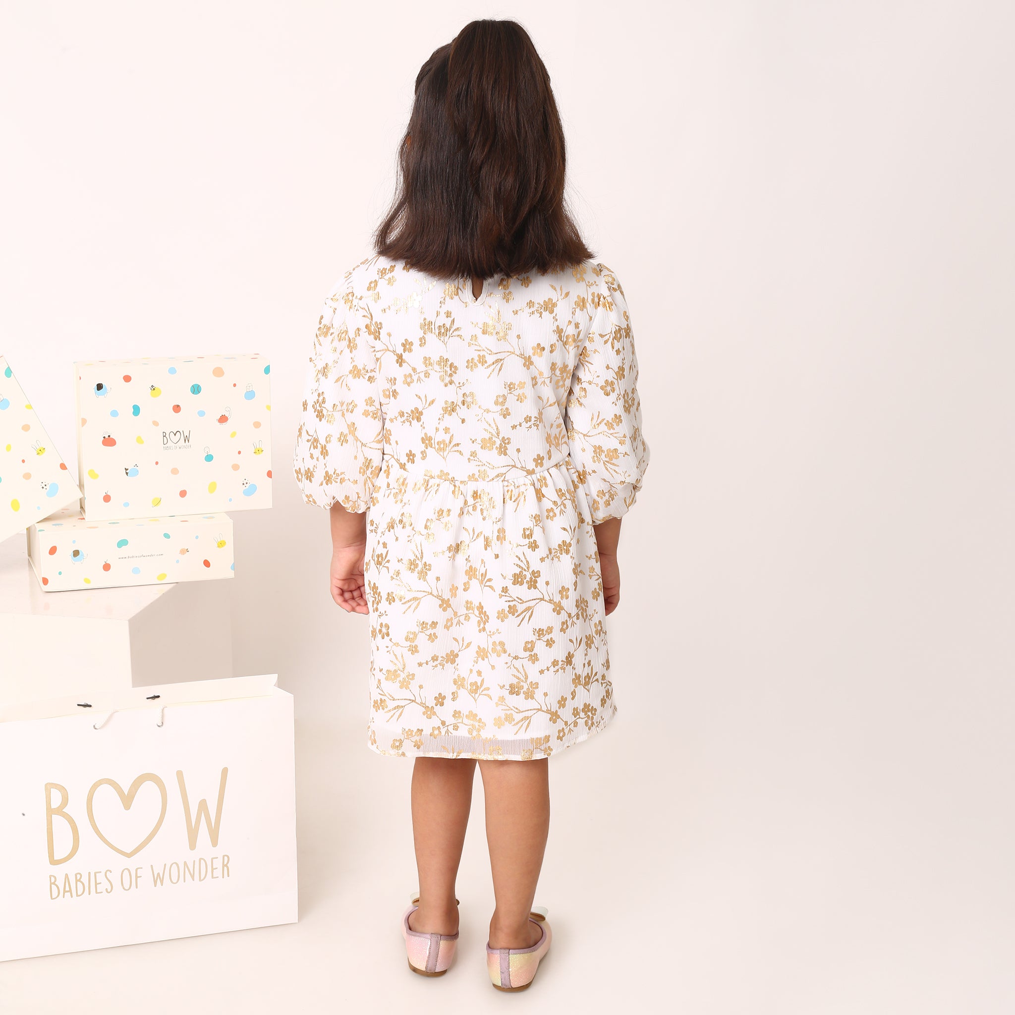 Festive Eloise Dress - White