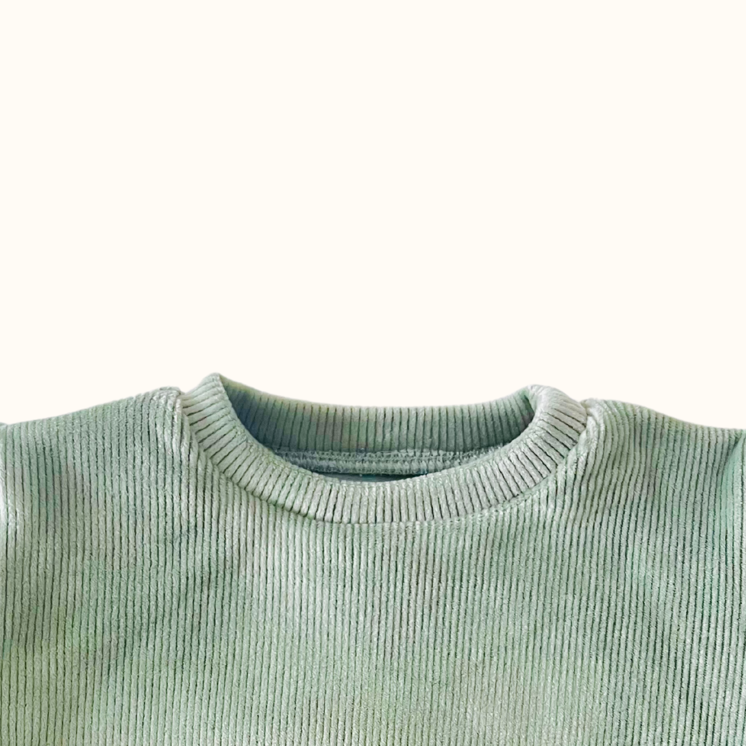 Cosy Corduroy Sweatshirt - Sage Green