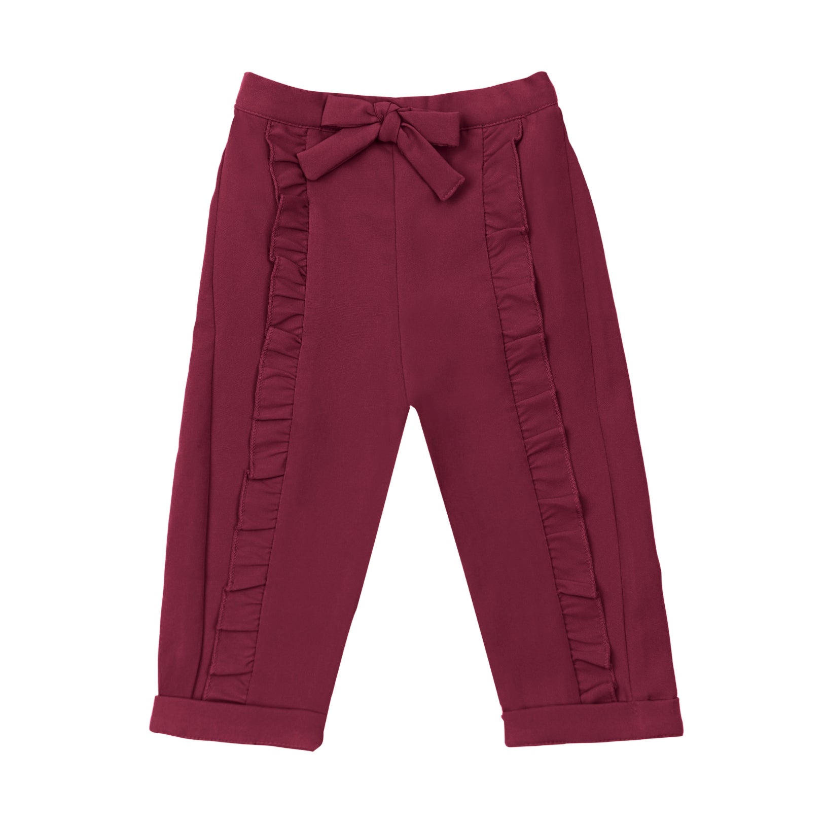 Ella Frills Pants - Wine