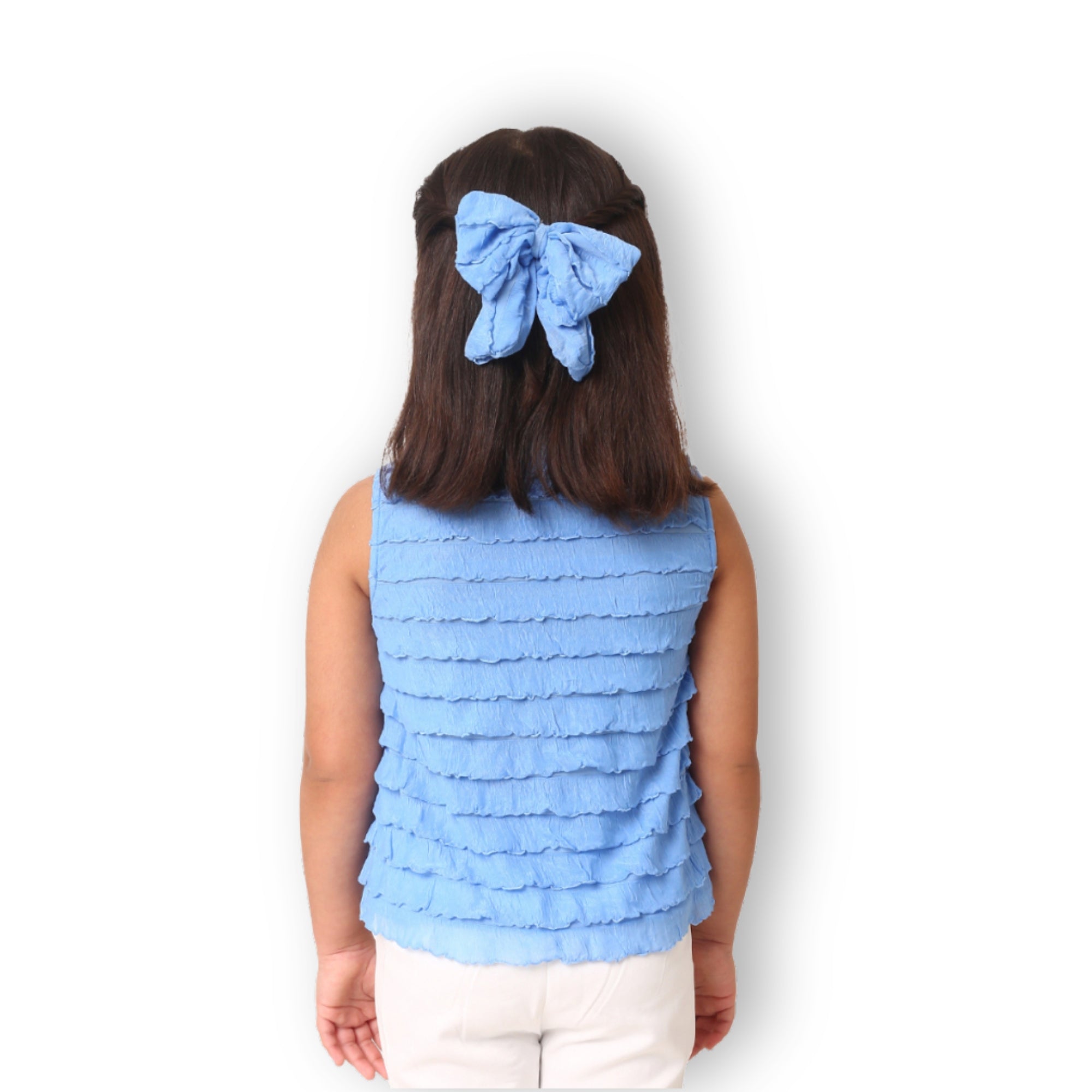 Sarah Frills Top - Blue