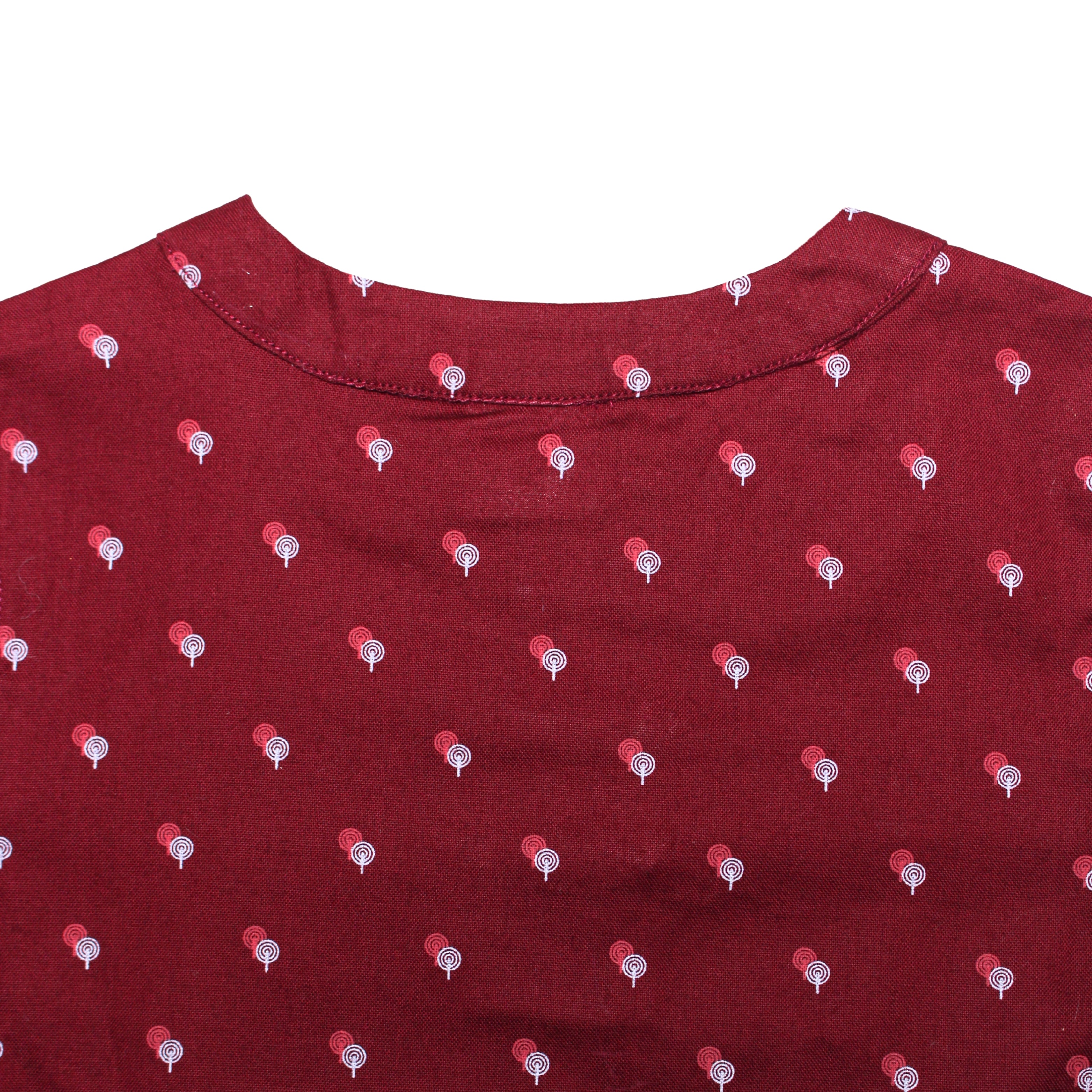 Cotton Knotty Kurta - Maroon