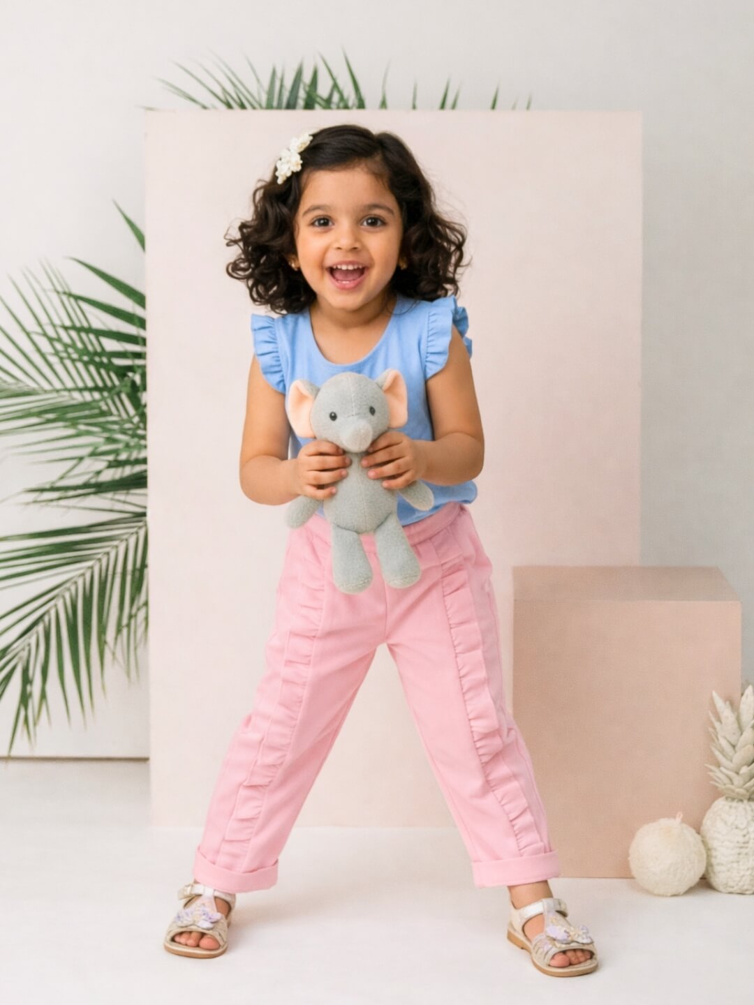 Ella Frills Pants - Baby Pink