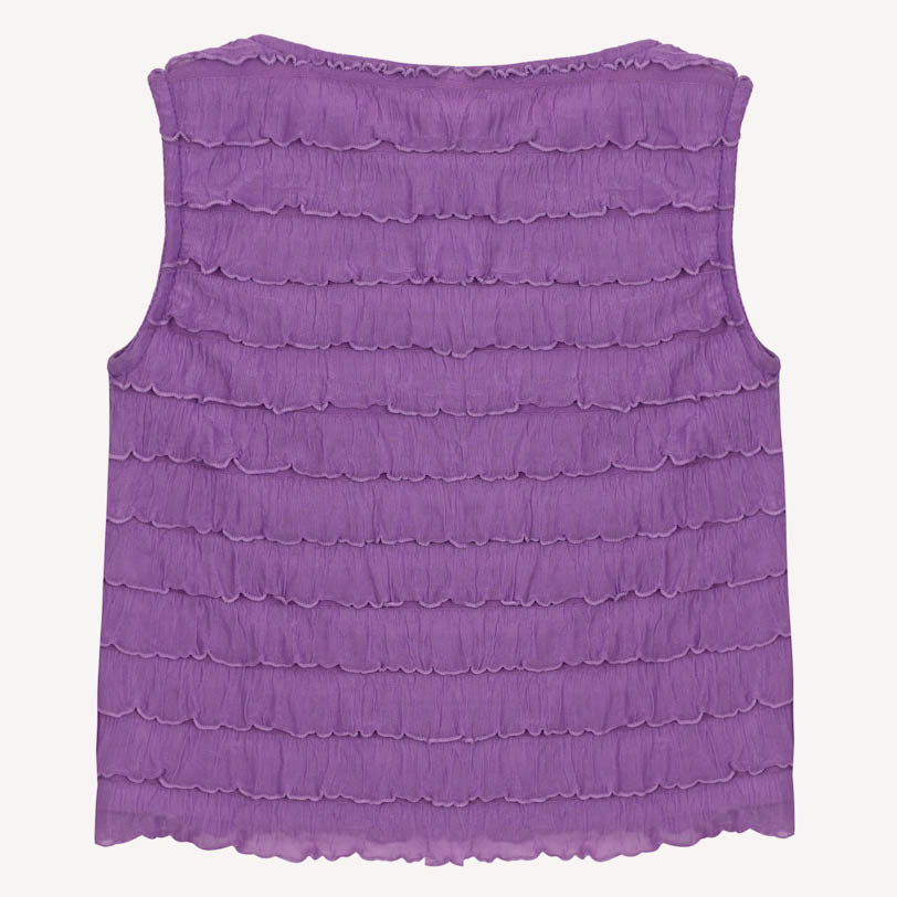 Purple Sarah Top + Beige Ella Pant