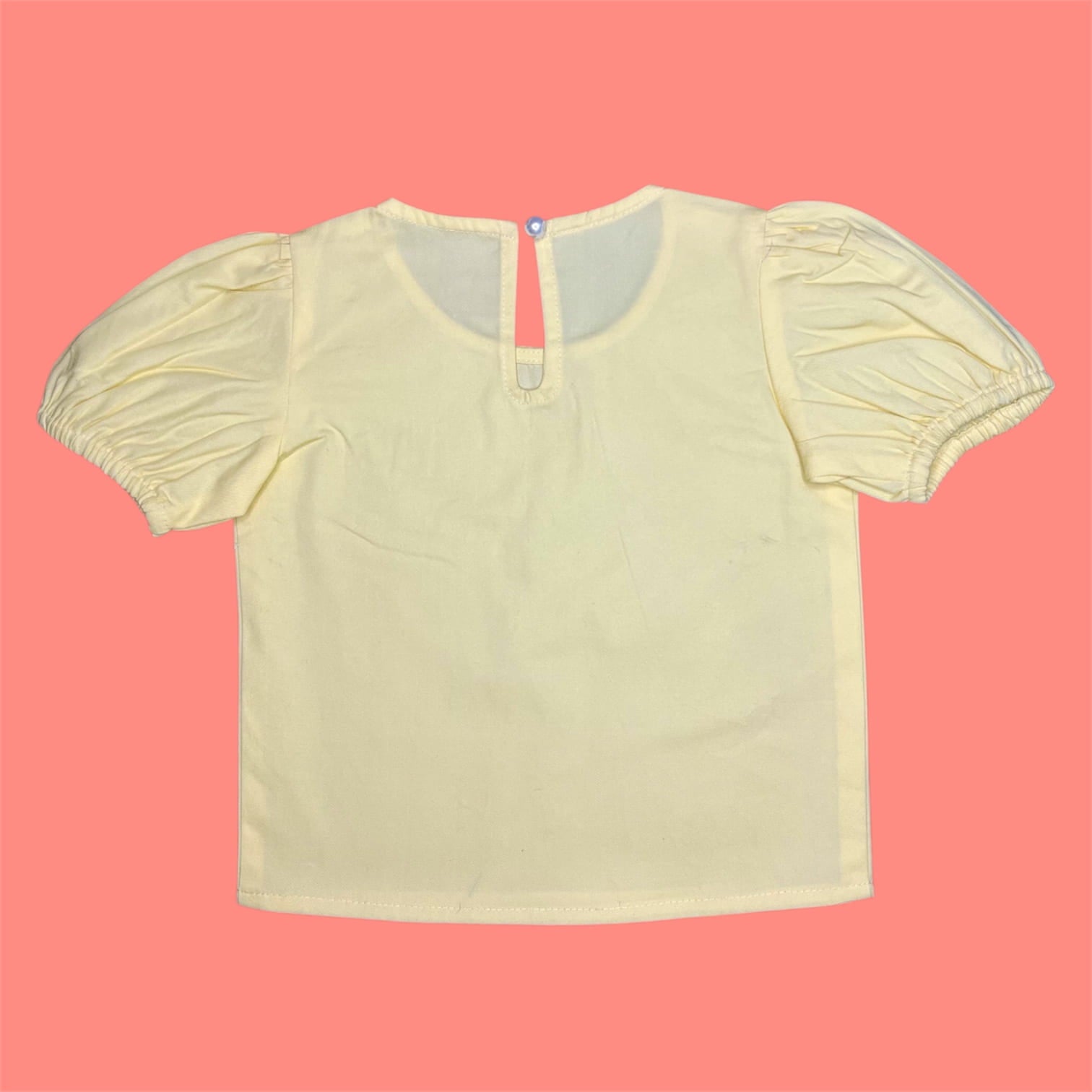 Cotton Colourful Bows Top - Yellow