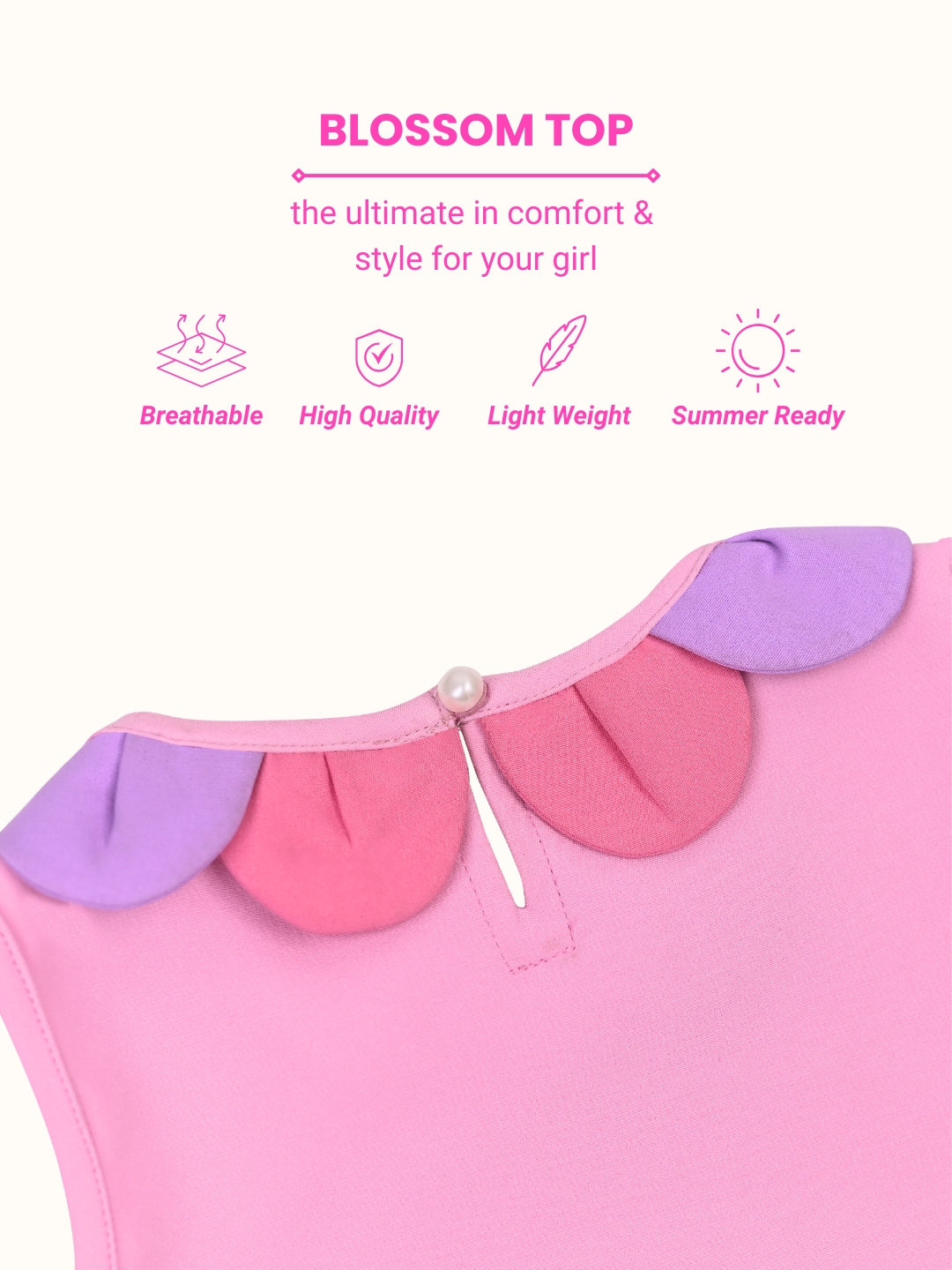 Flower Blossom Top - Baby Pink