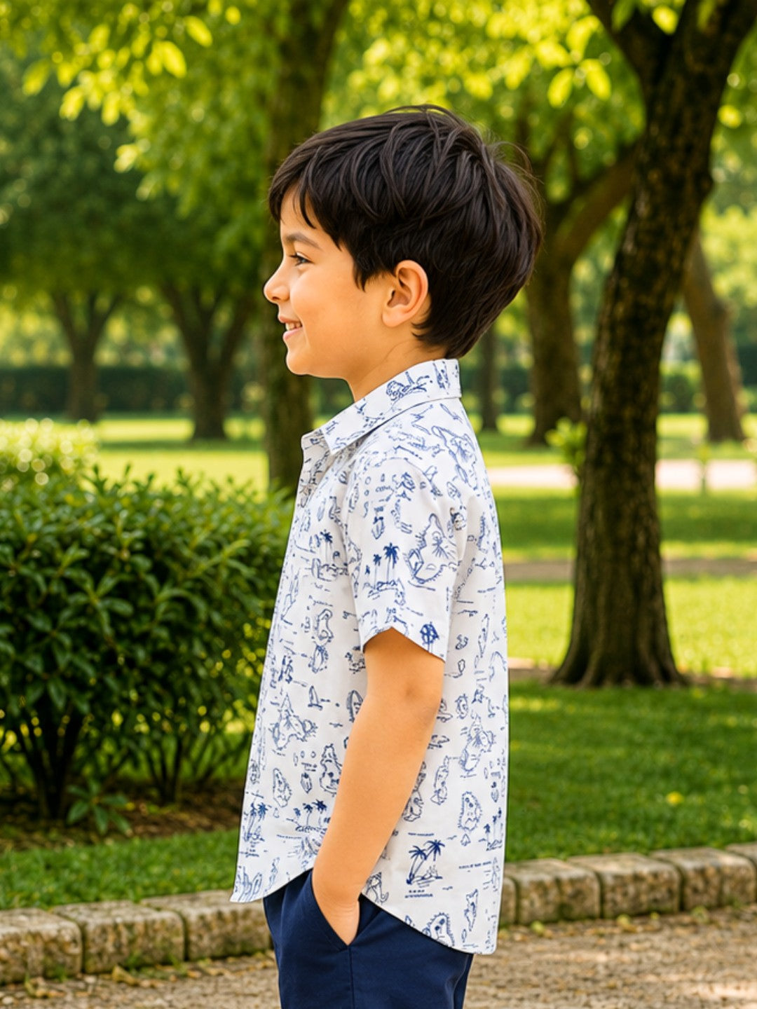 Charlie Cotton Shirt - Island