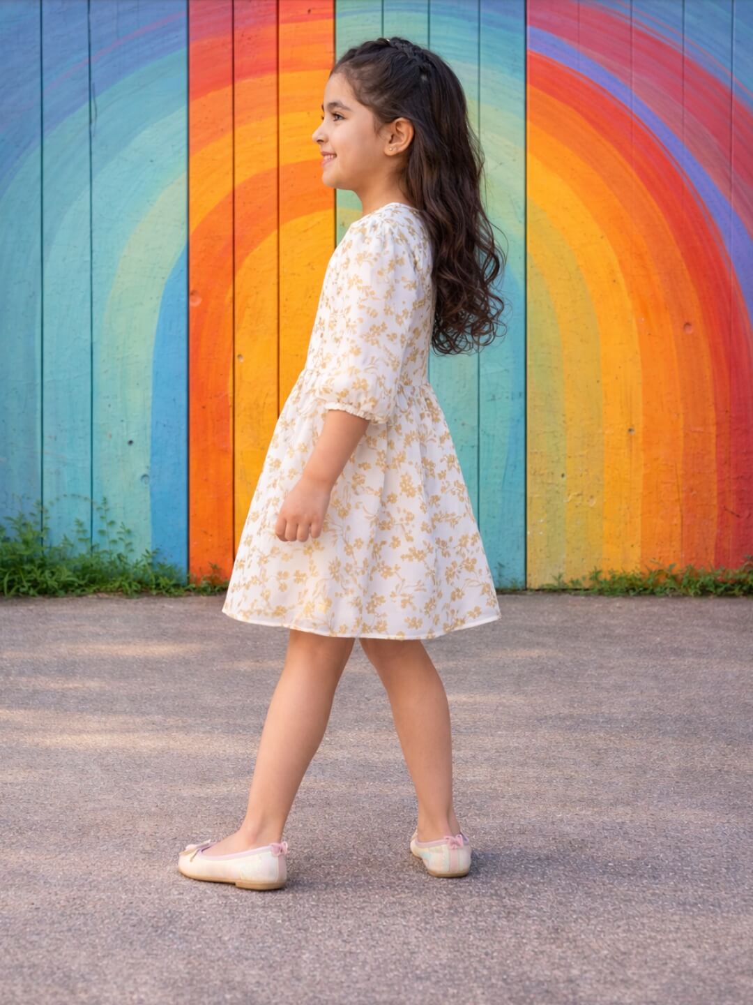 Festive Eloise Dress - White
