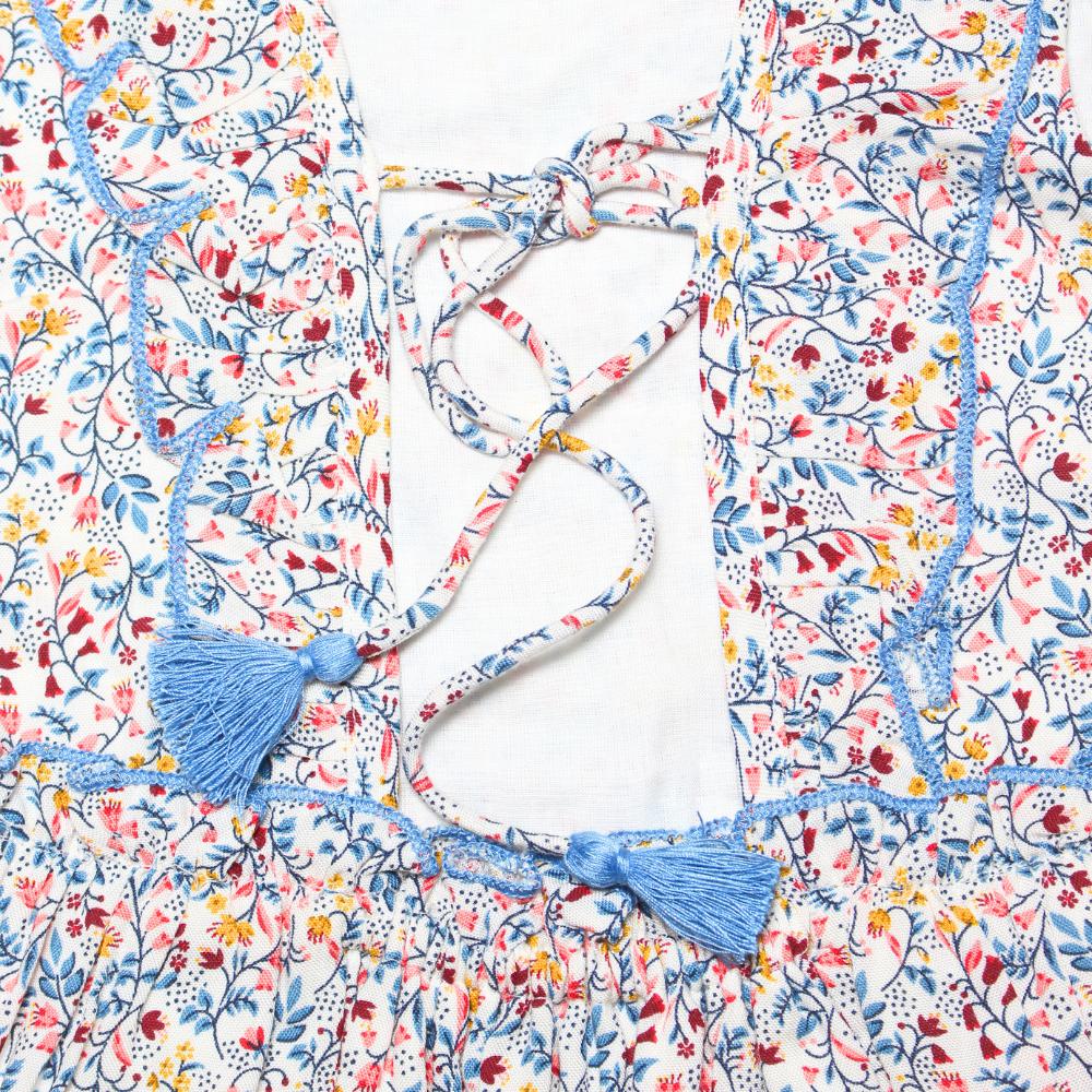 Soft Tassel Dress - Blue