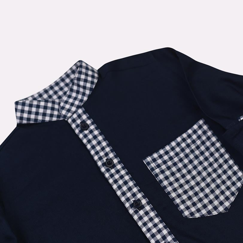 Archie Cotton Shirt - Navy