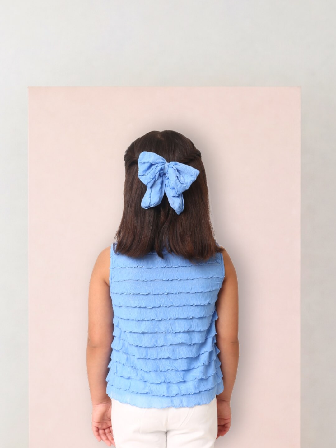 Sarah Frills Top - Blue
