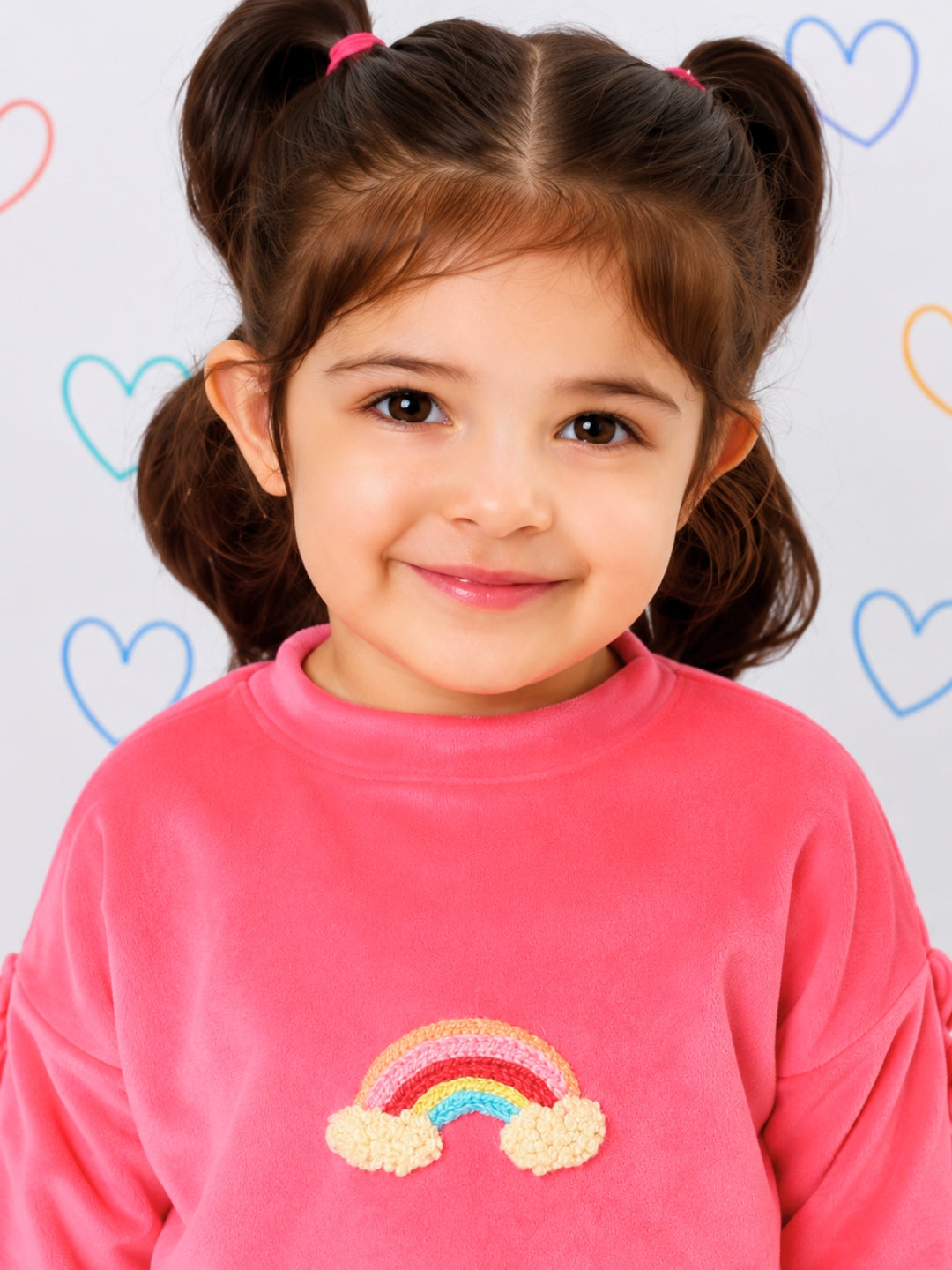 Rainbow Ruffle Sweatshirt - Pink