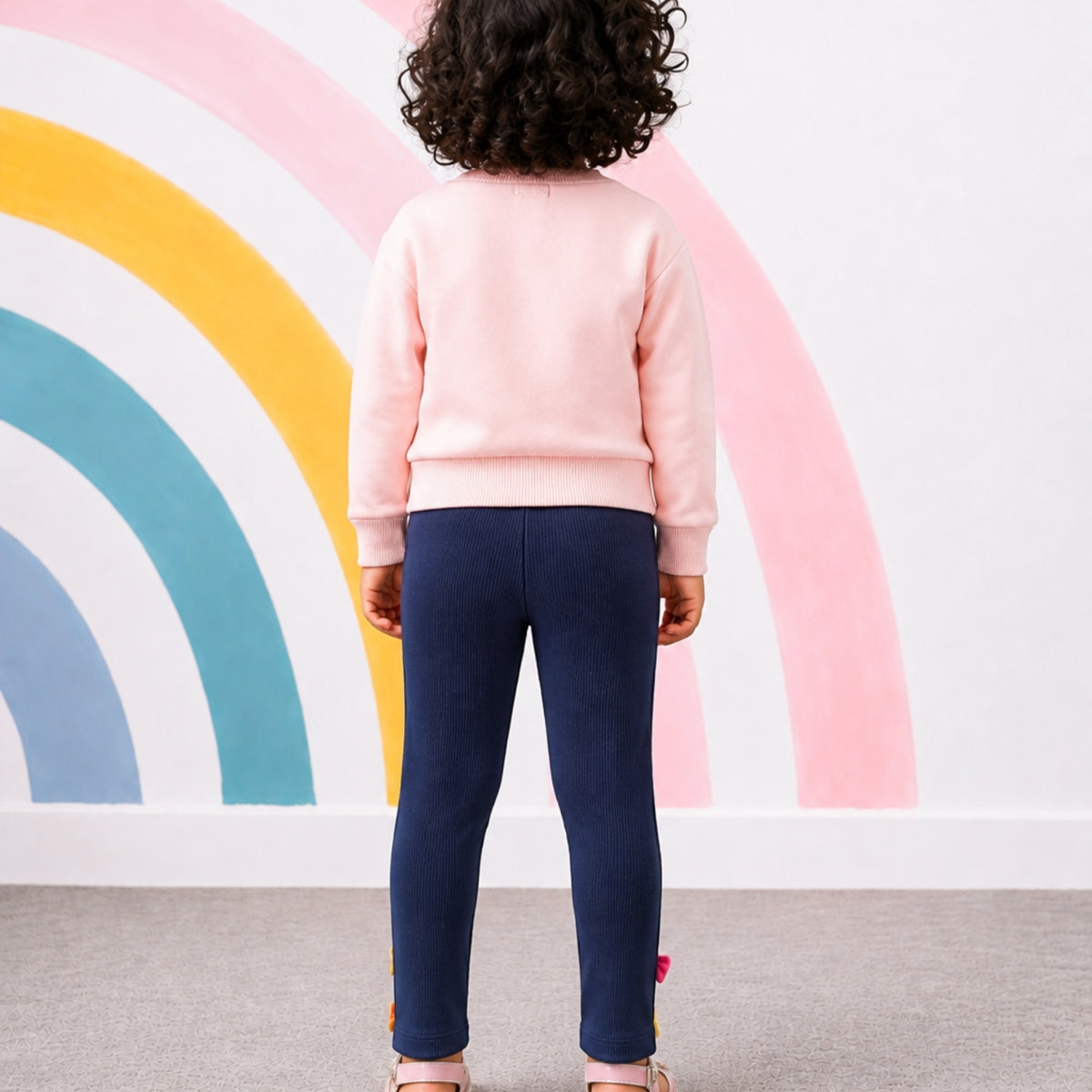Bows Corduroy Legging - Navy