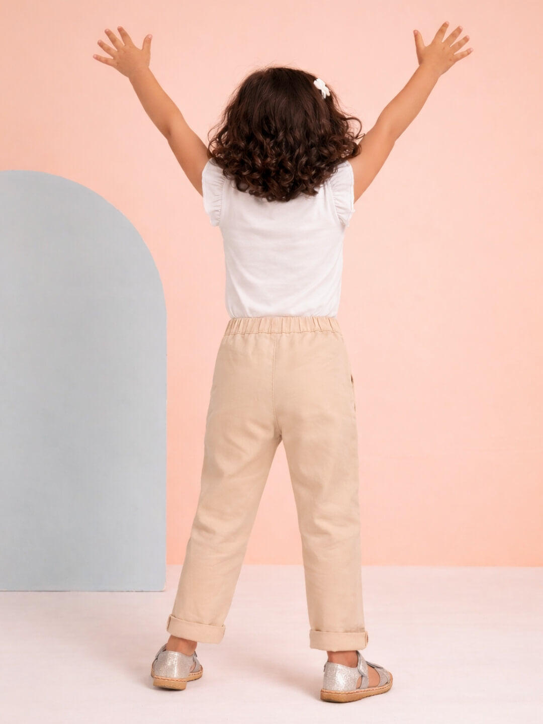 Ella Frills Pants - Beige