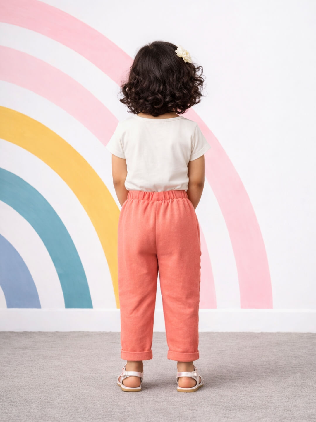 Ella Frills Pants - Peach