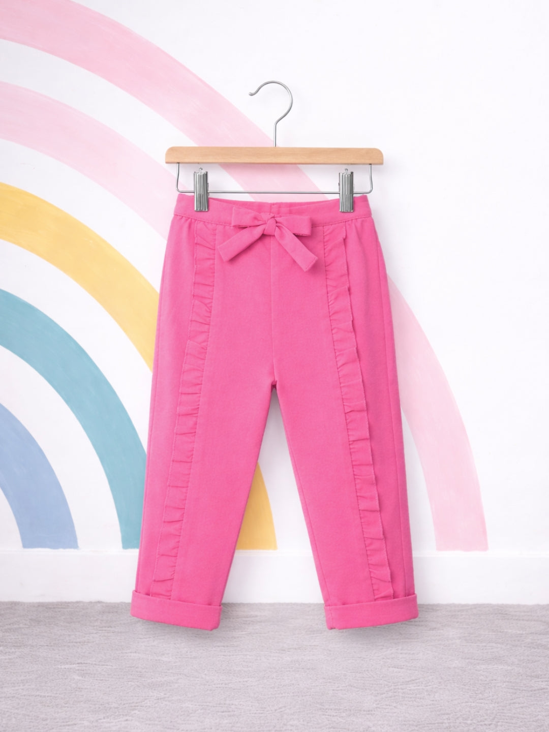 Ella Frills Pants - Barbie Pink