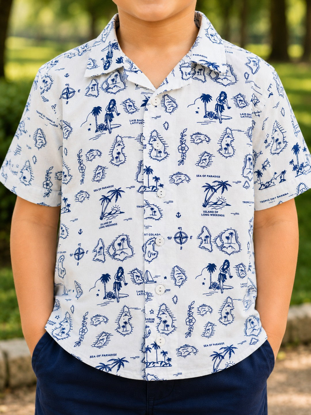 Charlie Cotton Shirt - Island
