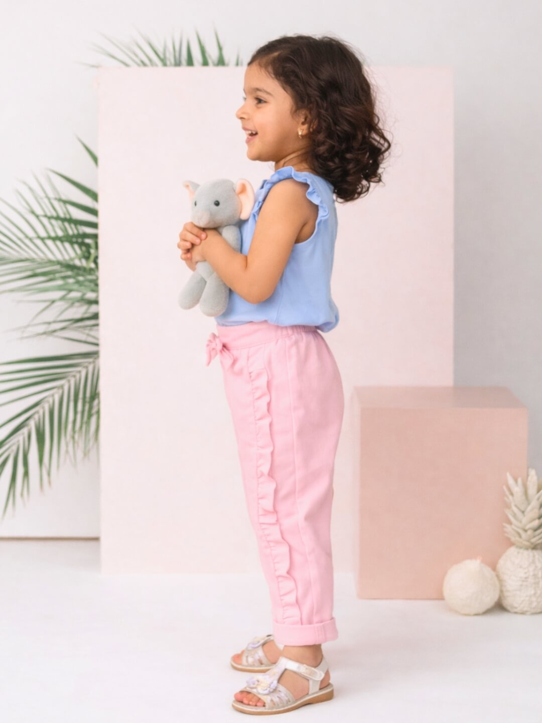 Ella Frills Pants - Baby Pink
